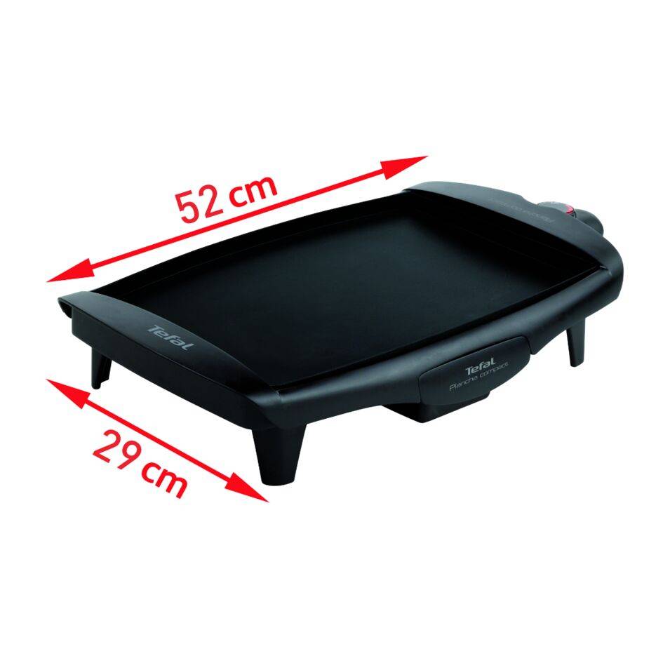 Tefal Plancha Compact, plancha eléctrica, 1800 W, apta para lavavajillas, almacenamiento fácil