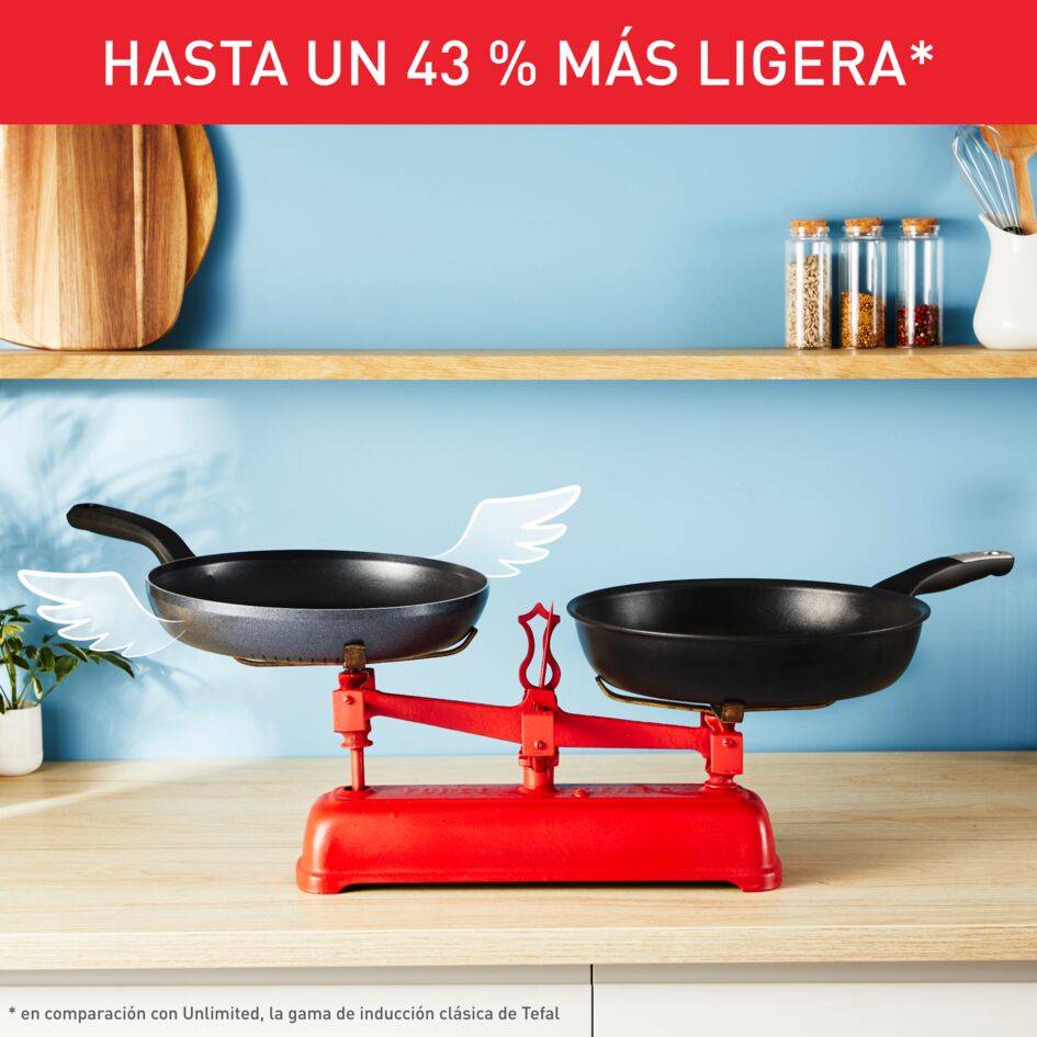 So'Light, Sartén 24 cm, Ligera, Revestimiento antiadherente, Inducción