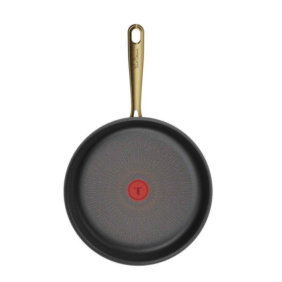 Tefal x Bocuse, Sartén de 24&nbsp;cm, Aluminio, Revestimiento antiadherente, Apta para horno, Inducción, Mango remachado dorado