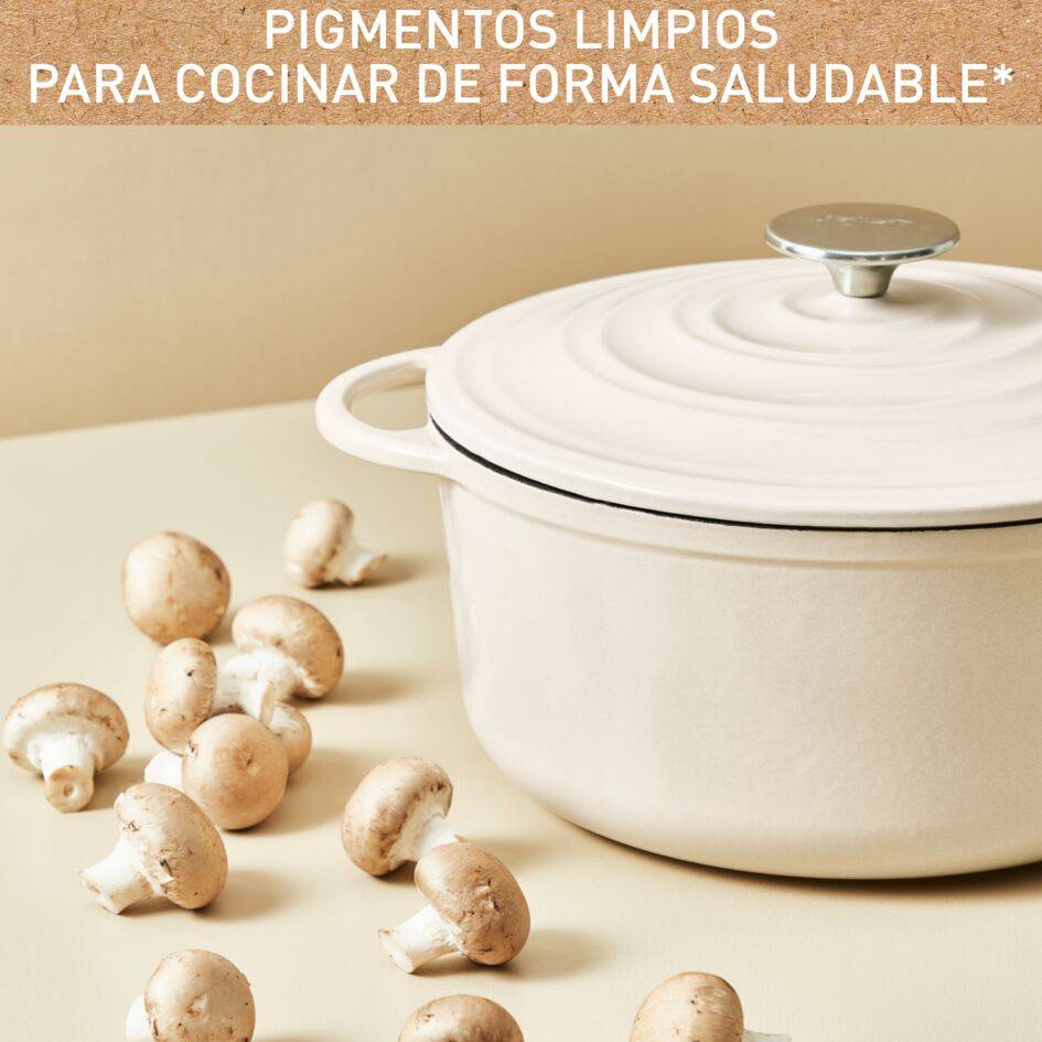 LOV, Cacerola de 25&nbsp;cm, Diseño Eco, Incluye Tapa, Beige