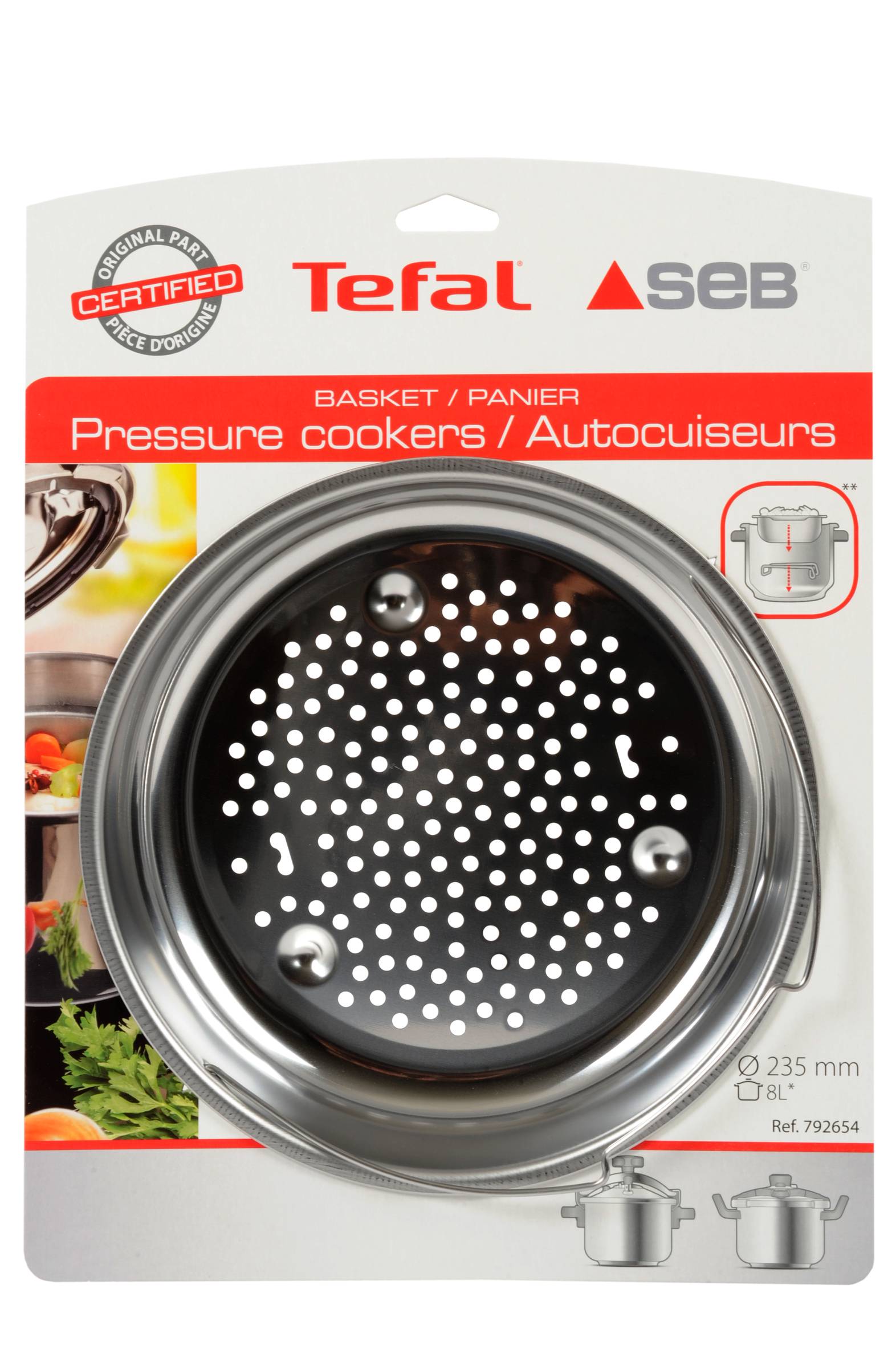 Cesta rígida para cocinar al vapor de 8 L 792654