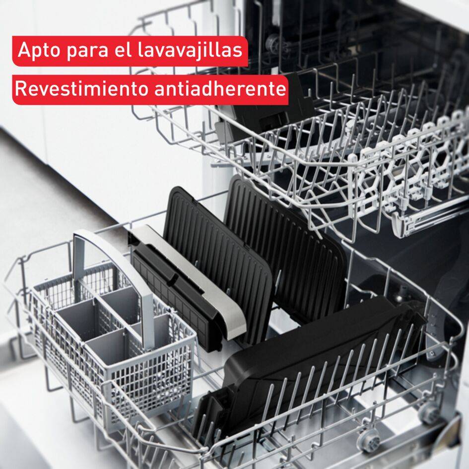 Optigrill 4 en 1 XL, Parrilla inteligente, Capacidad XL, Sin supervisión, Bandeja de horneado, Inox