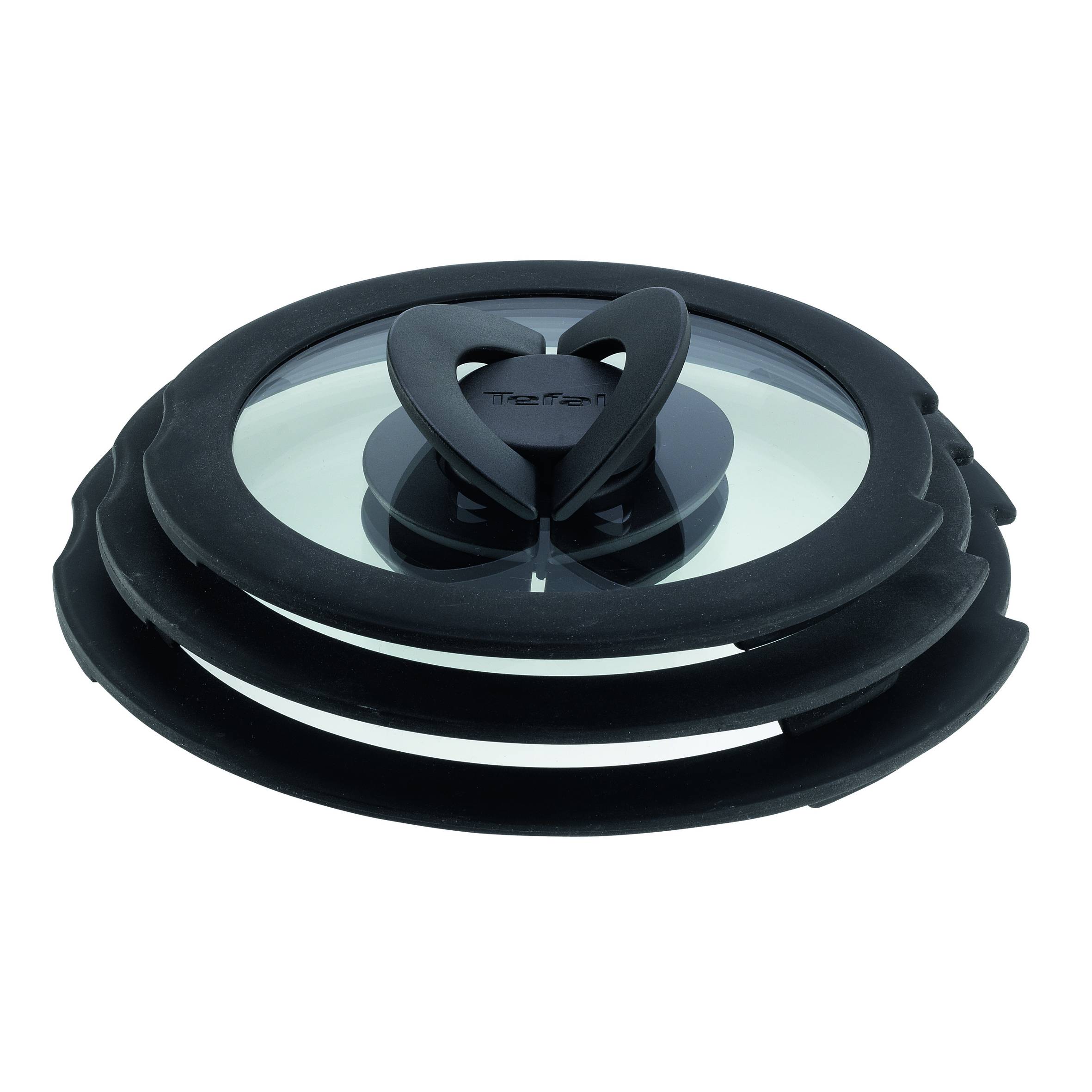 Ingenio, Tapas de Cristal, 16/18/20 cm, Almacenamiento fácil, Compatible con Ingenio