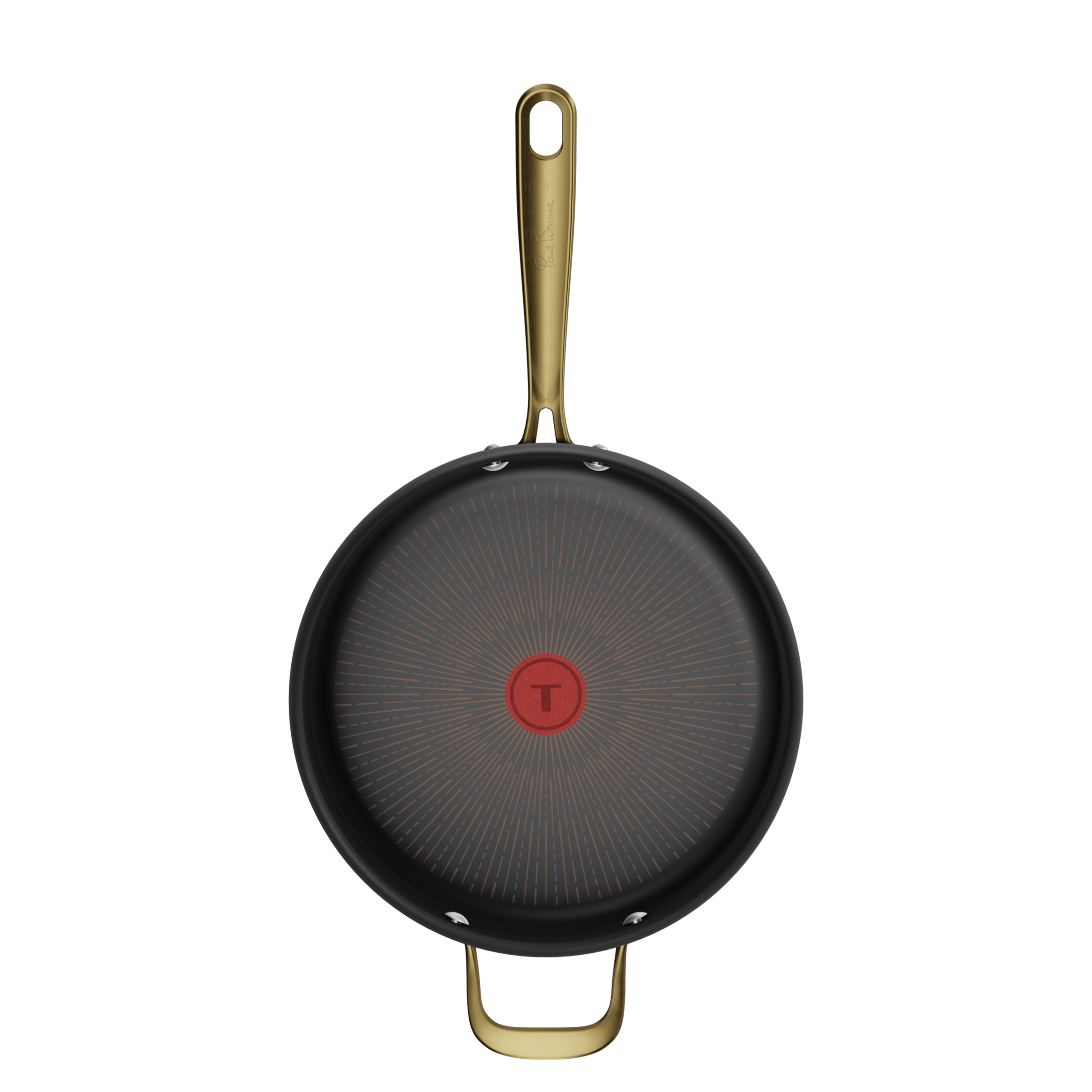 Tefal x Bocuse, Sartén guisera de 26&nbsp;cm, Tapa de vidrio, Aluminio, Revestimiento antiadherente, Apta para horno, Inducción, Mango remachado dorado