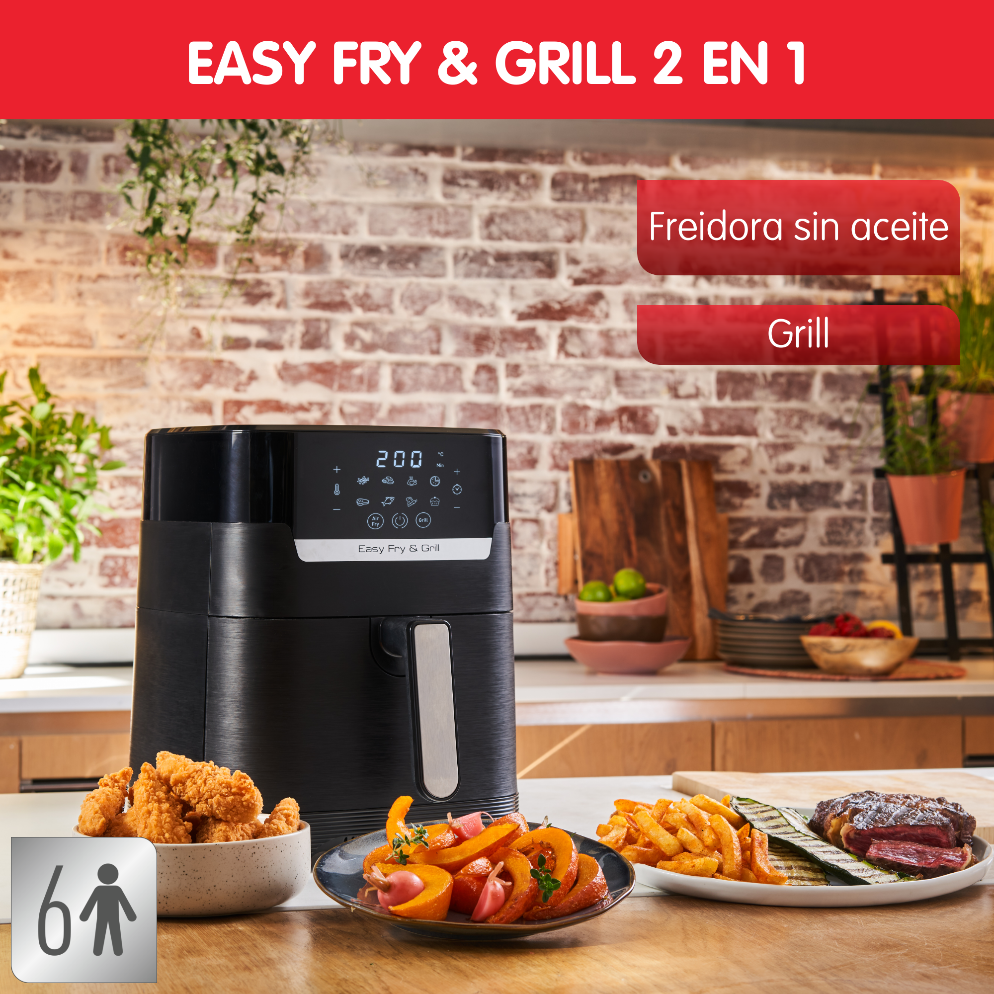 Easy Fry & Grill Digit, Negra