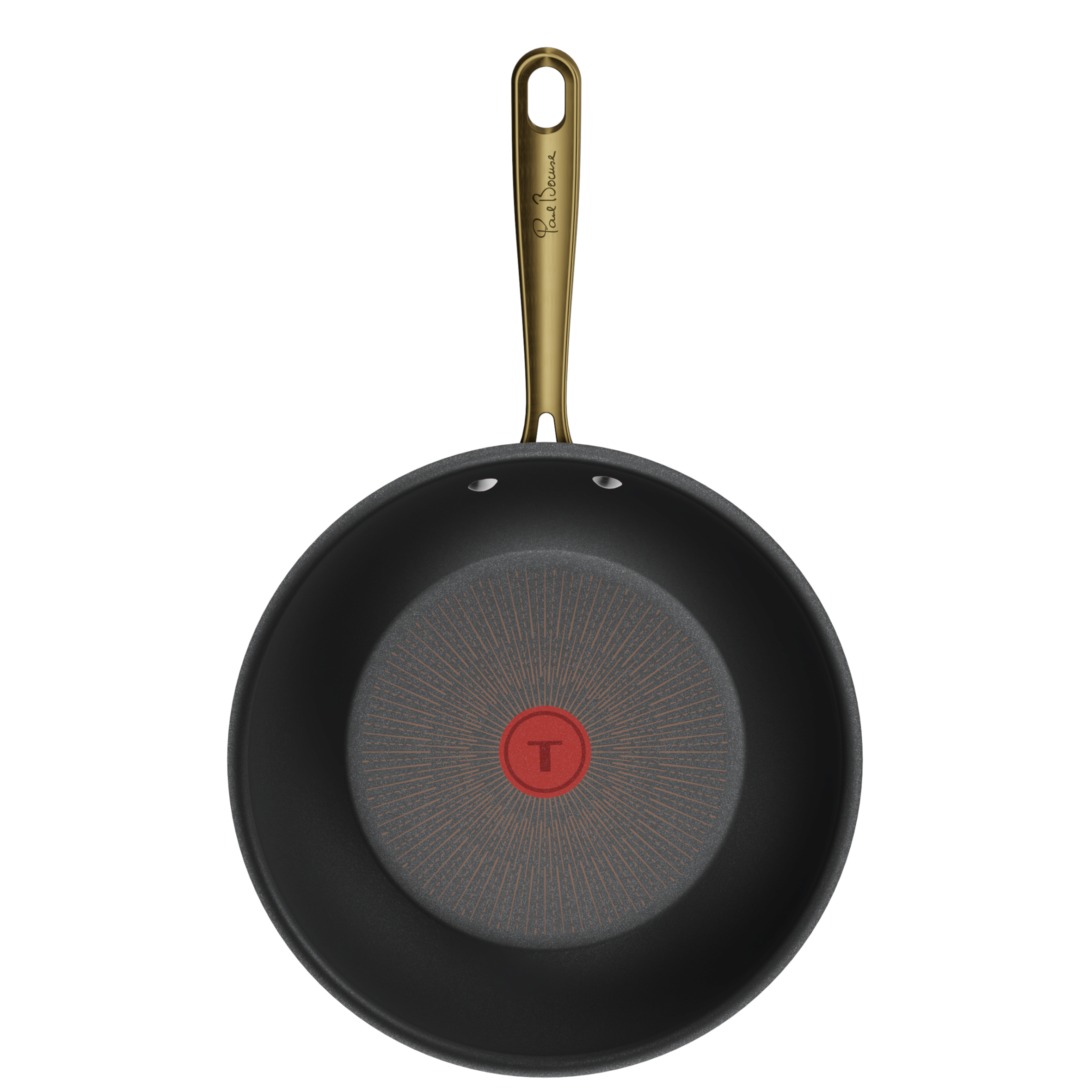 Tefal x Bocuse, Wok de 28&nbsp;cm, Aluminio, Revestimiento antiadherente, Apta para horno, Inducción, Mango remachado dorado