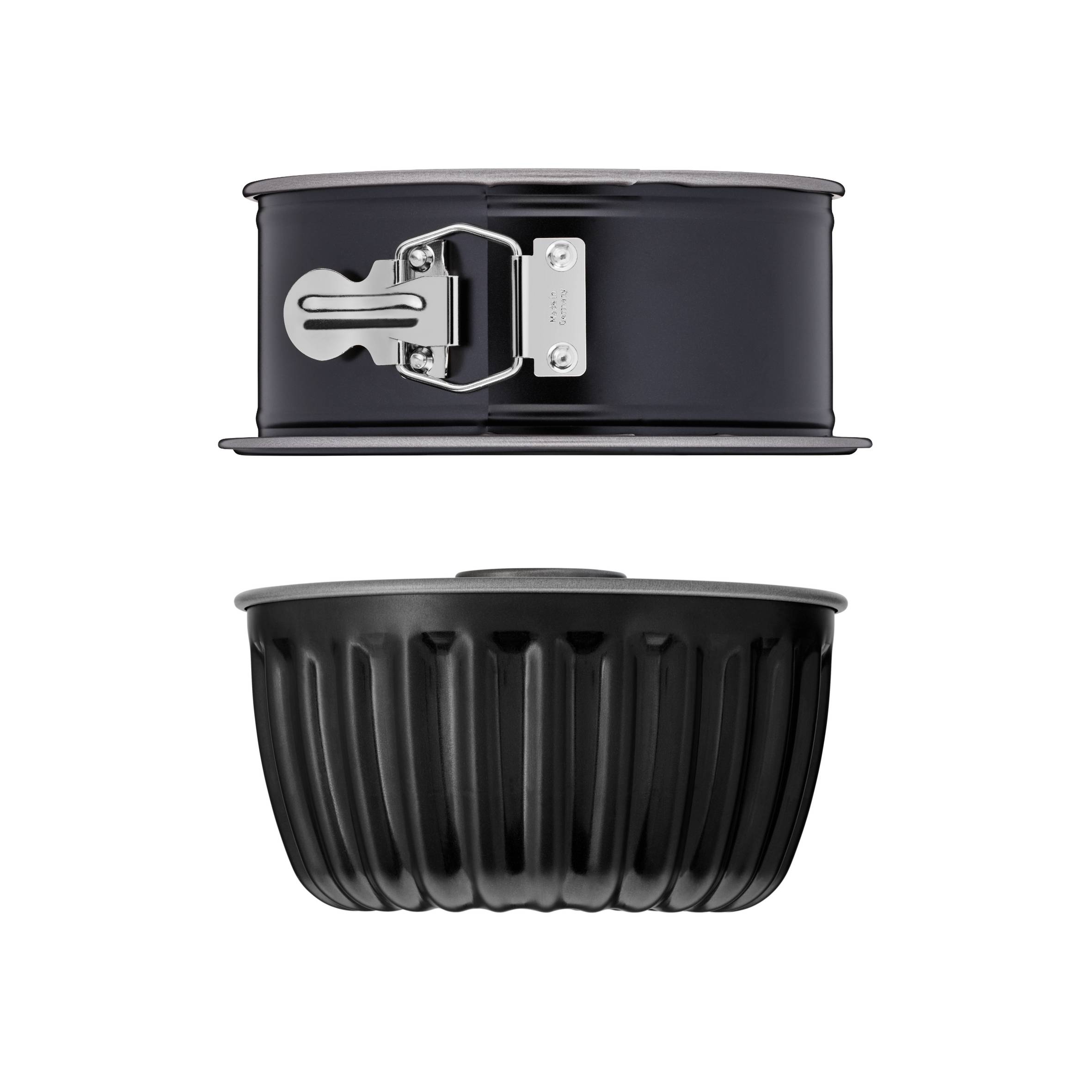 Set de 2 Moldes para Hornear, Molde Bundt de 16 cm + Molde Desmontable de 18 cm, Para Freidora de Aire, Fácil Desmoldado, Óptima difusión del calor
