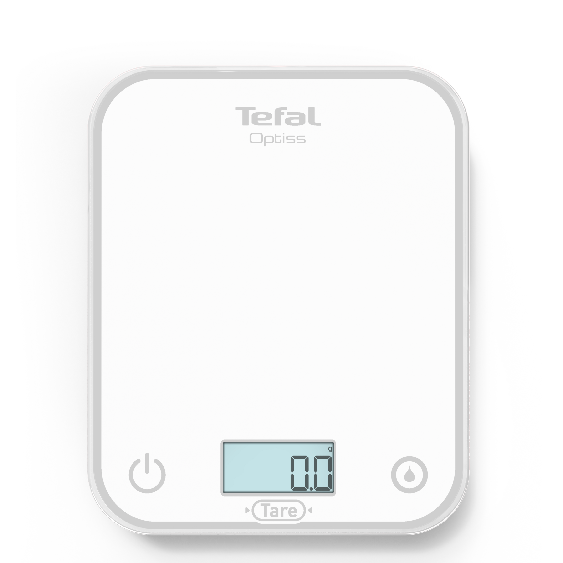 Optiss, Báscula Electrónica de Cocina, Pantalla Retroiluminada de Fácil Lectura, Antirrayaduras, 5 kg de Capacidad, Pilas Incluidas, Blanco