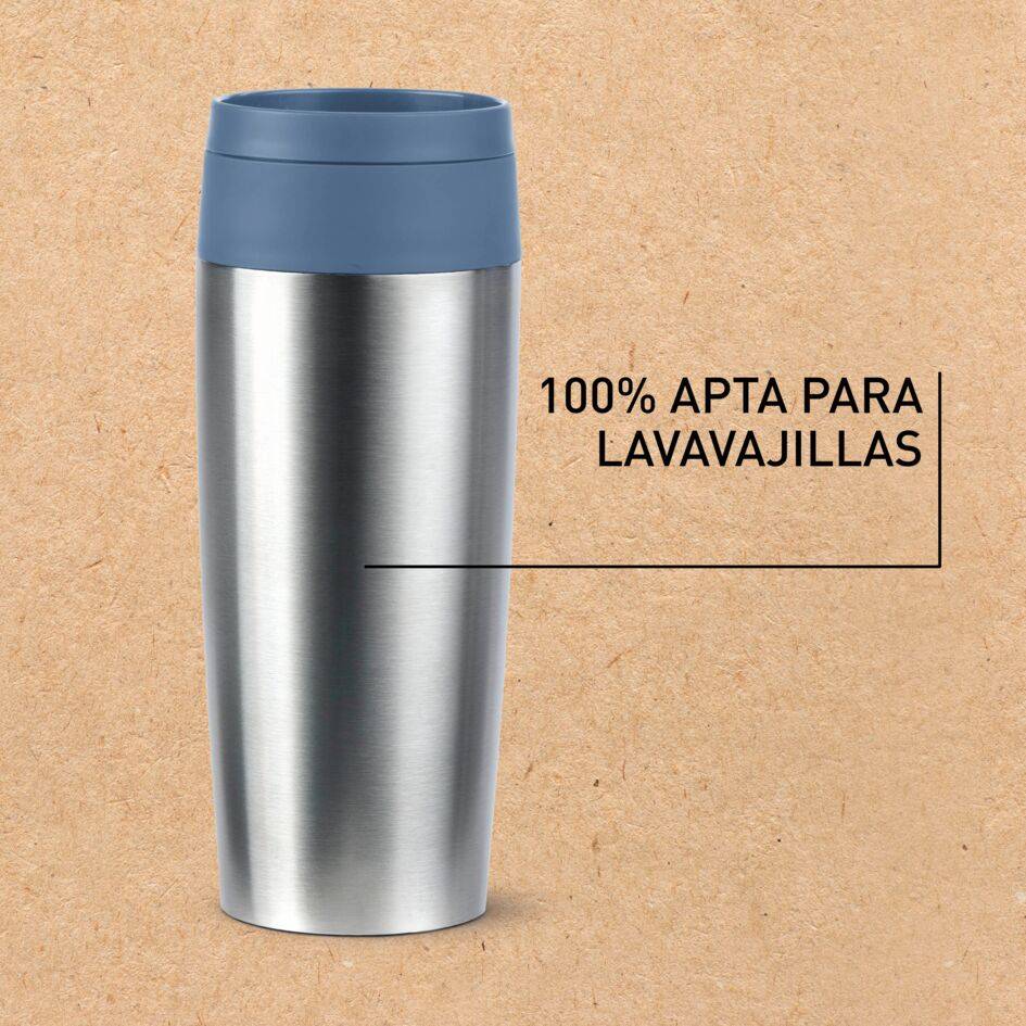 Classic, Taza de viaje Eco, 0,36 L, Acero Reciclado, Azul