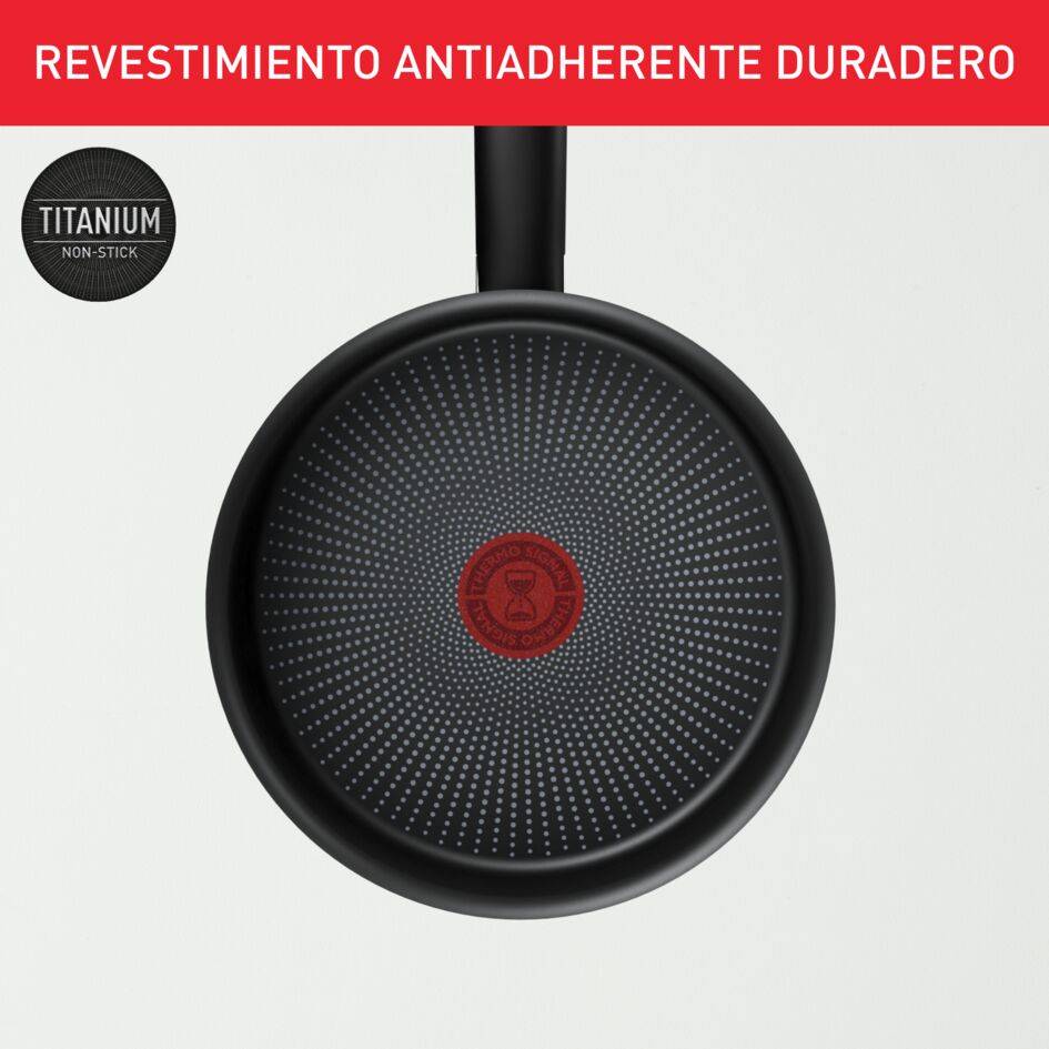 React, Cazo 20 cm, Revestimiento Antiadherente Duradero, Cuerpo de Aluminio 100% Reciclado, Tecnología de Indicador de Calor