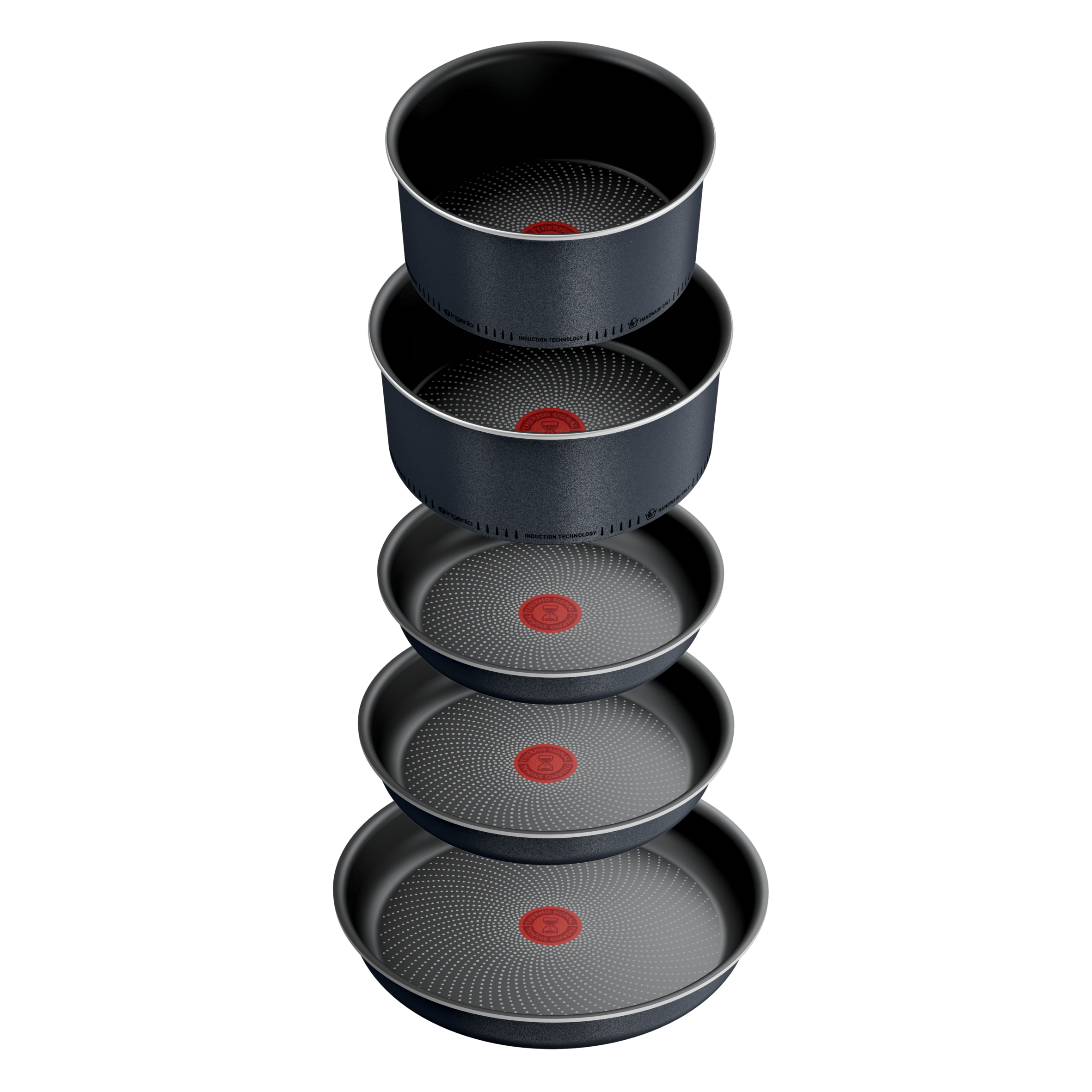 Ingenio So'Light, Set de 16 piezas, Ollas y Sartenes, Mangos extraíbles, Tecnología Light Tech, Revestimiento Antiadherente de Titanio