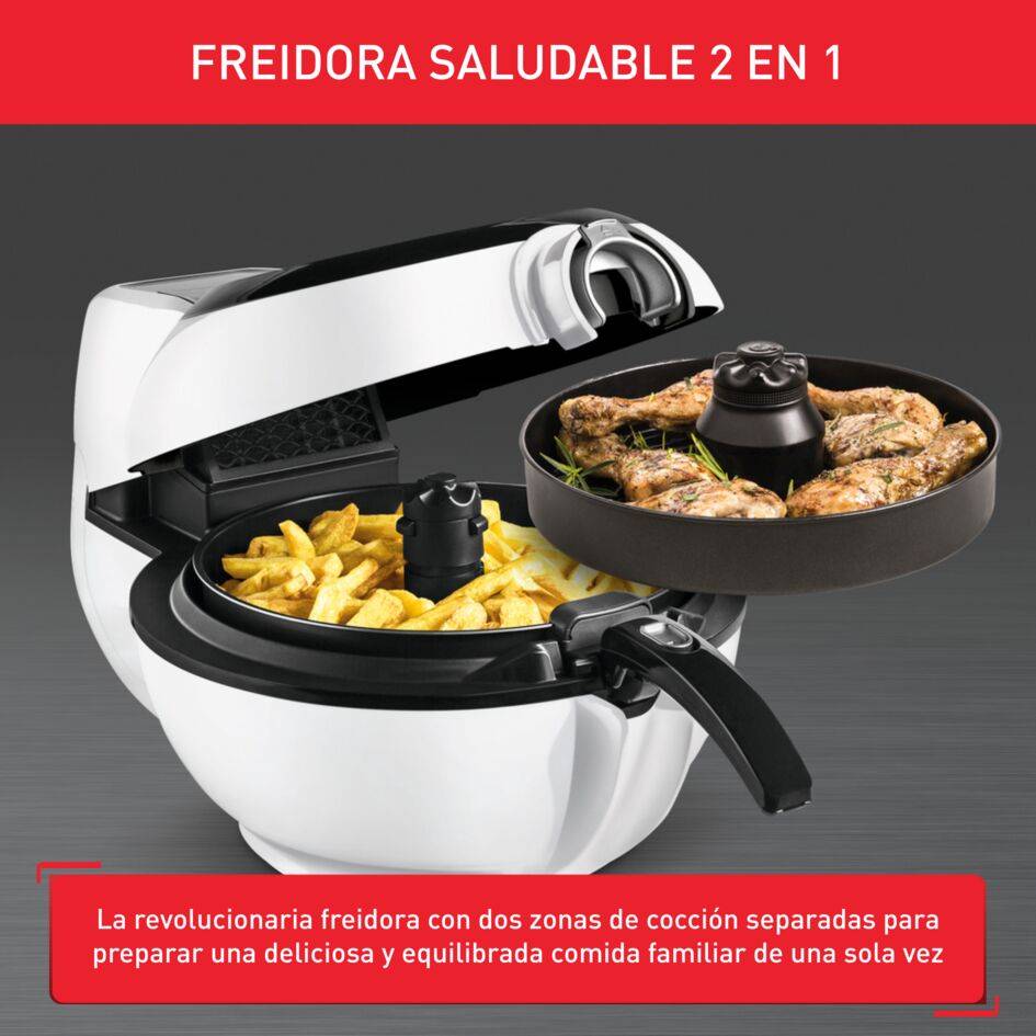 ActiFry Genius XL 2 en 1, Freidora de Aire, 1,7 KG, 9 Programas, Blanco