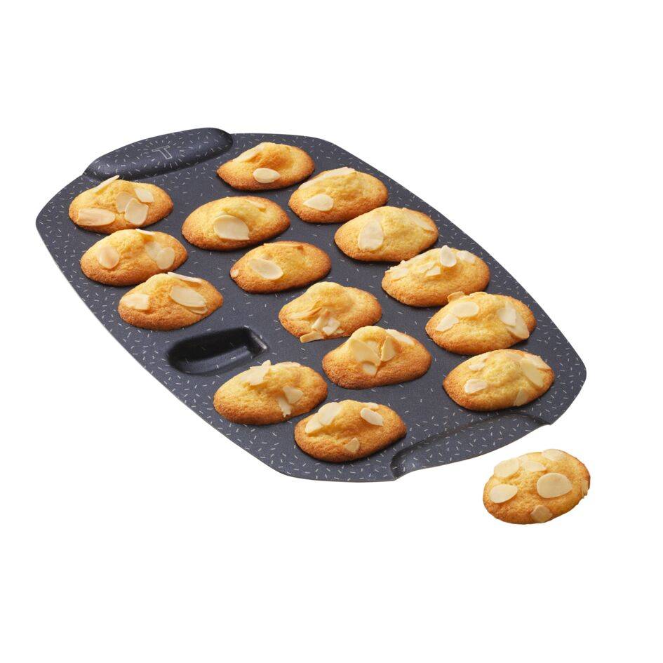PerfectBake, Molde de 16 minimagdalenas de horno , 21 x 29 cm, Negro