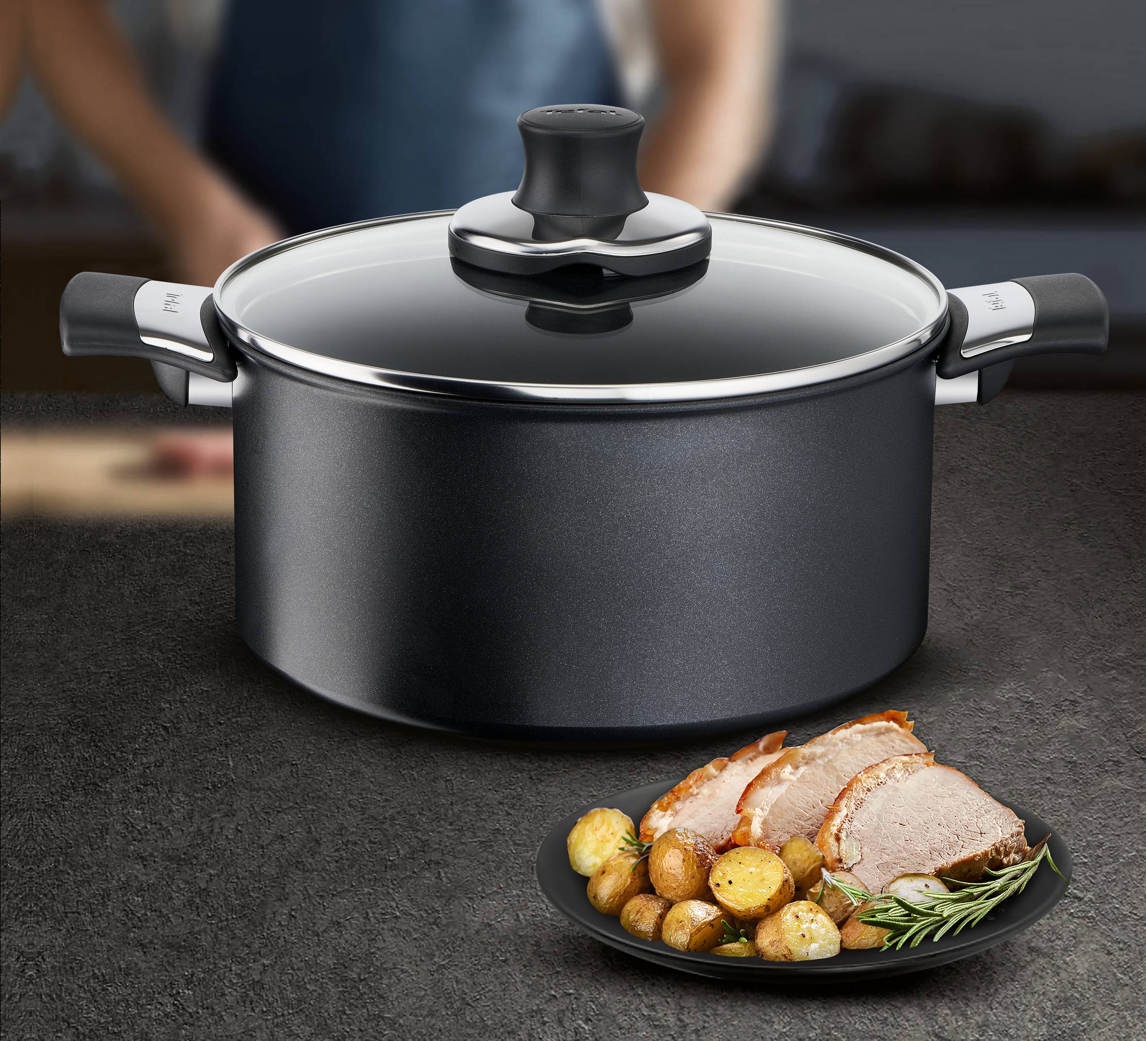 CACEROLA CON TAPA EXCELLENCE 24 CM, 5,2 L