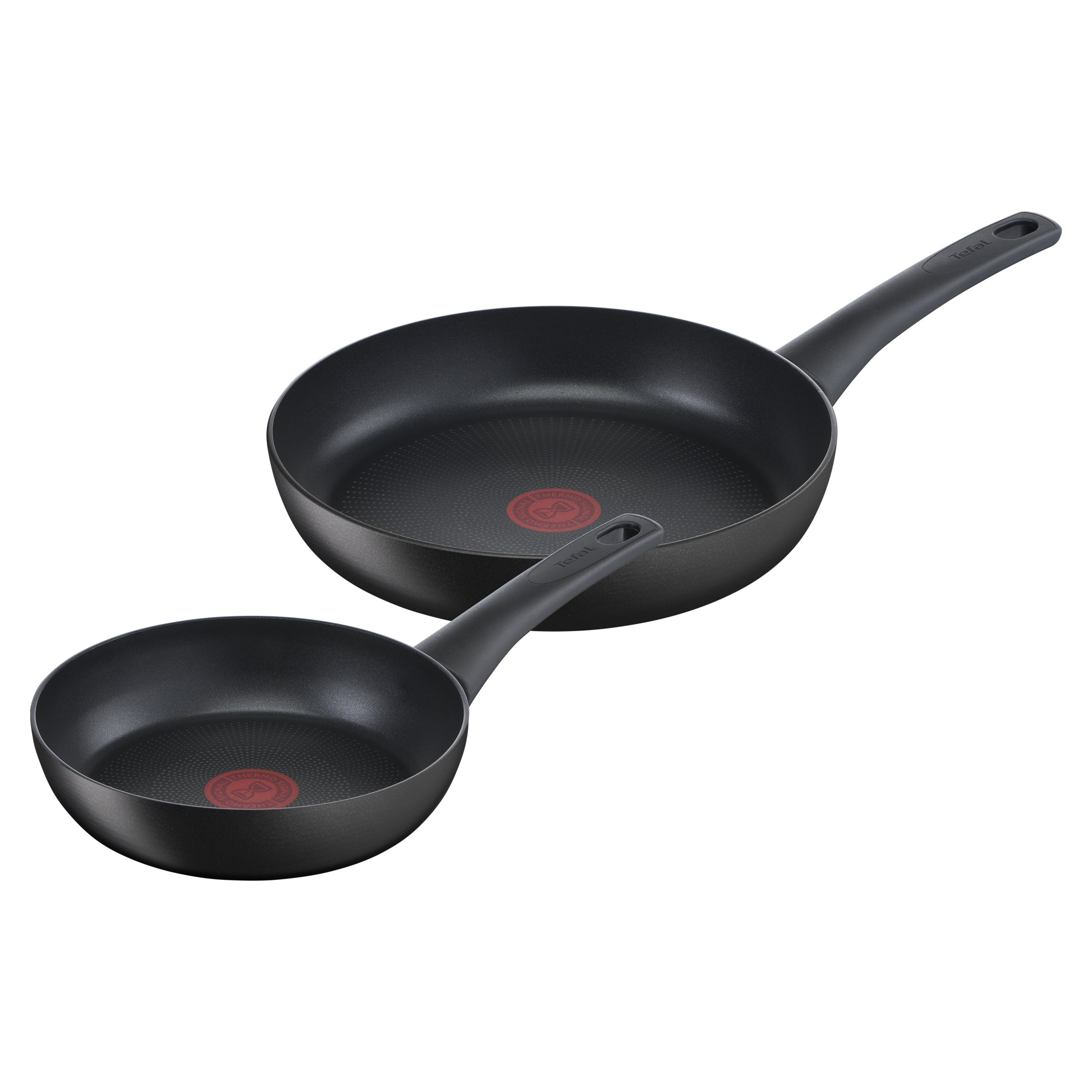Ultimate On, Set 2 sartenes, 20/26 cm, Negras