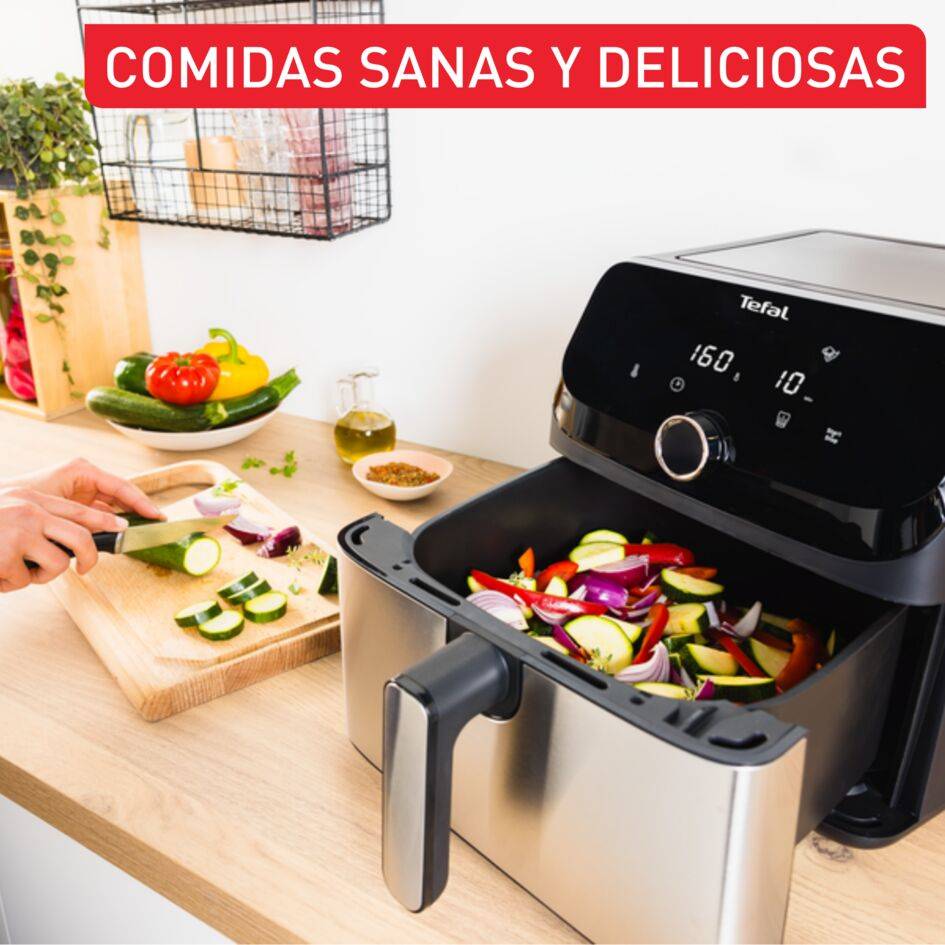 Easy Fry Mega, Freidora de Aire, Gran Capacidad, 7,5 L, 8 Programas Preestablecidos