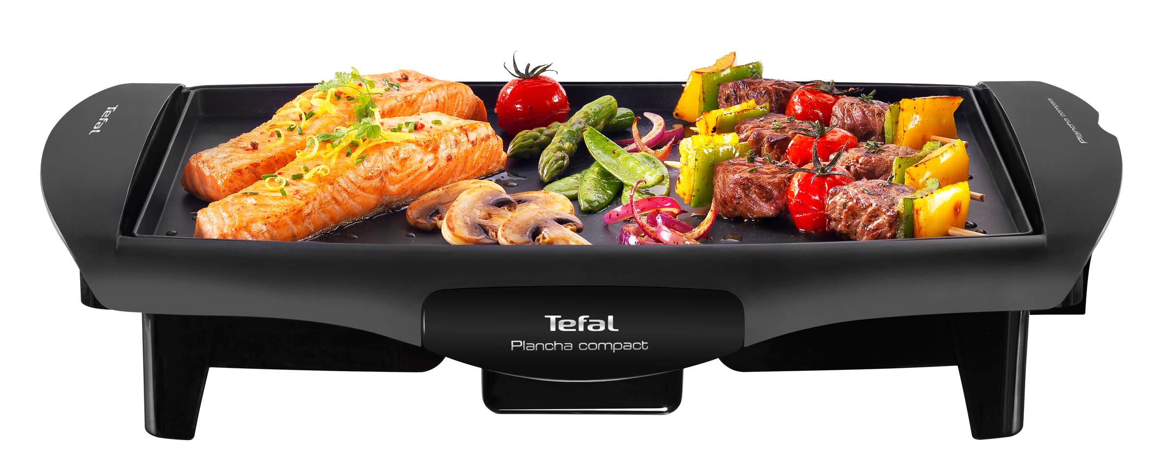 Tefal Plancha Compact, plancha eléctrica, 1800 W, apta para lavavajillas, almacenamiento fácil