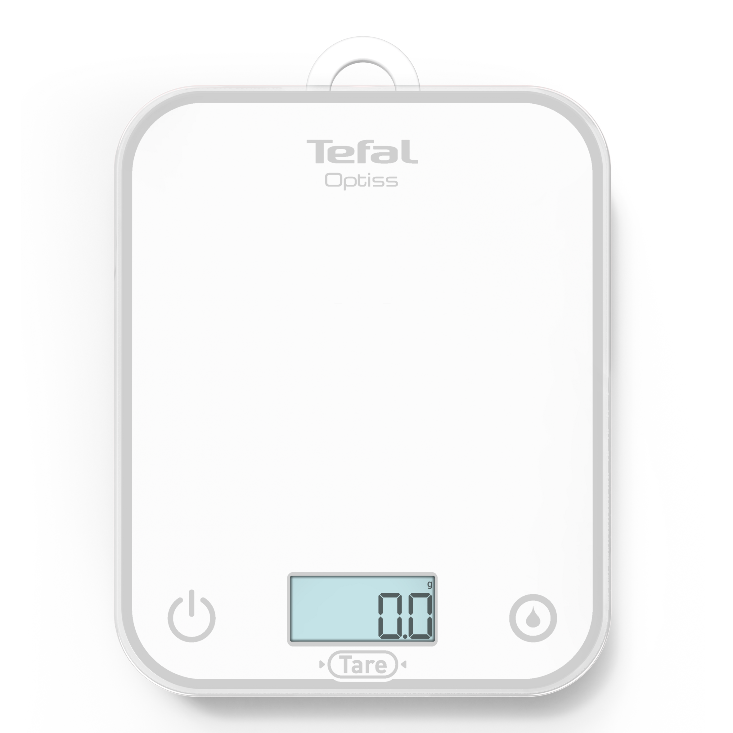 Optiss, Báscula Electrónica de Cocina, Pantalla Retroiluminada de Fácil Lectura, Antirrayaduras, 5 kg de Capacidad, Pilas Incluidas, Blanco