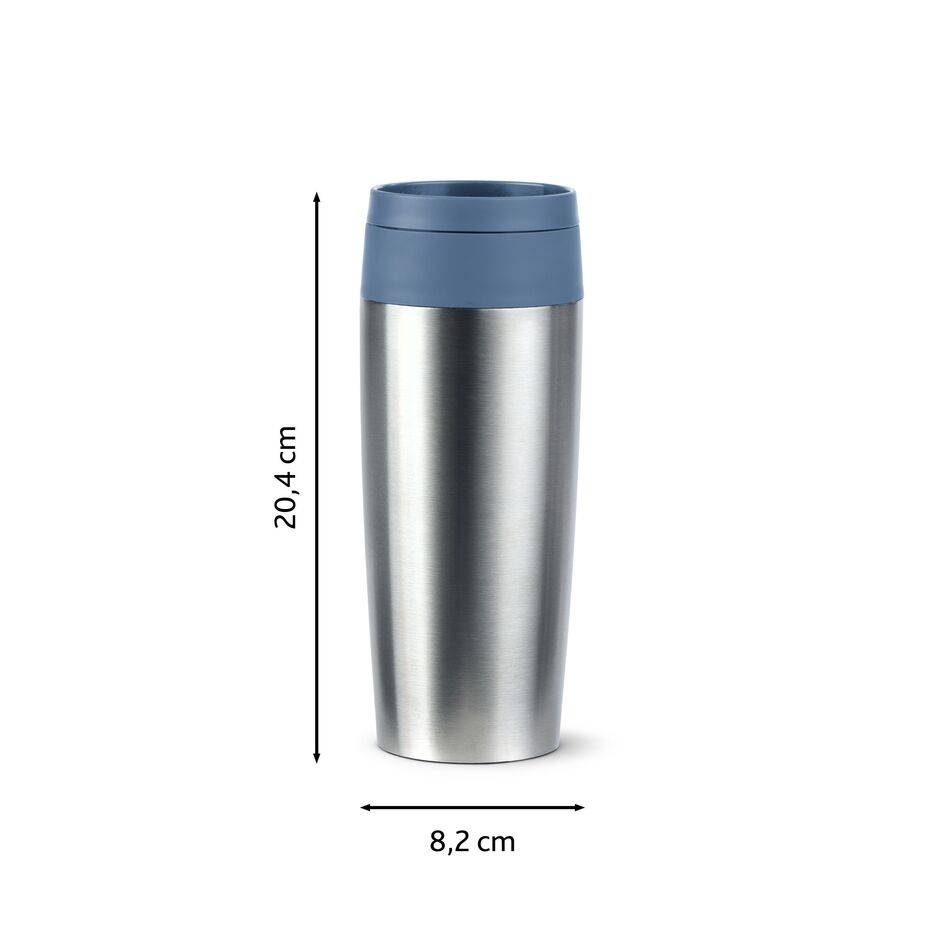 Classic, Taza de viaje Eco, 0,36 L, Acero Reciclado, Azul