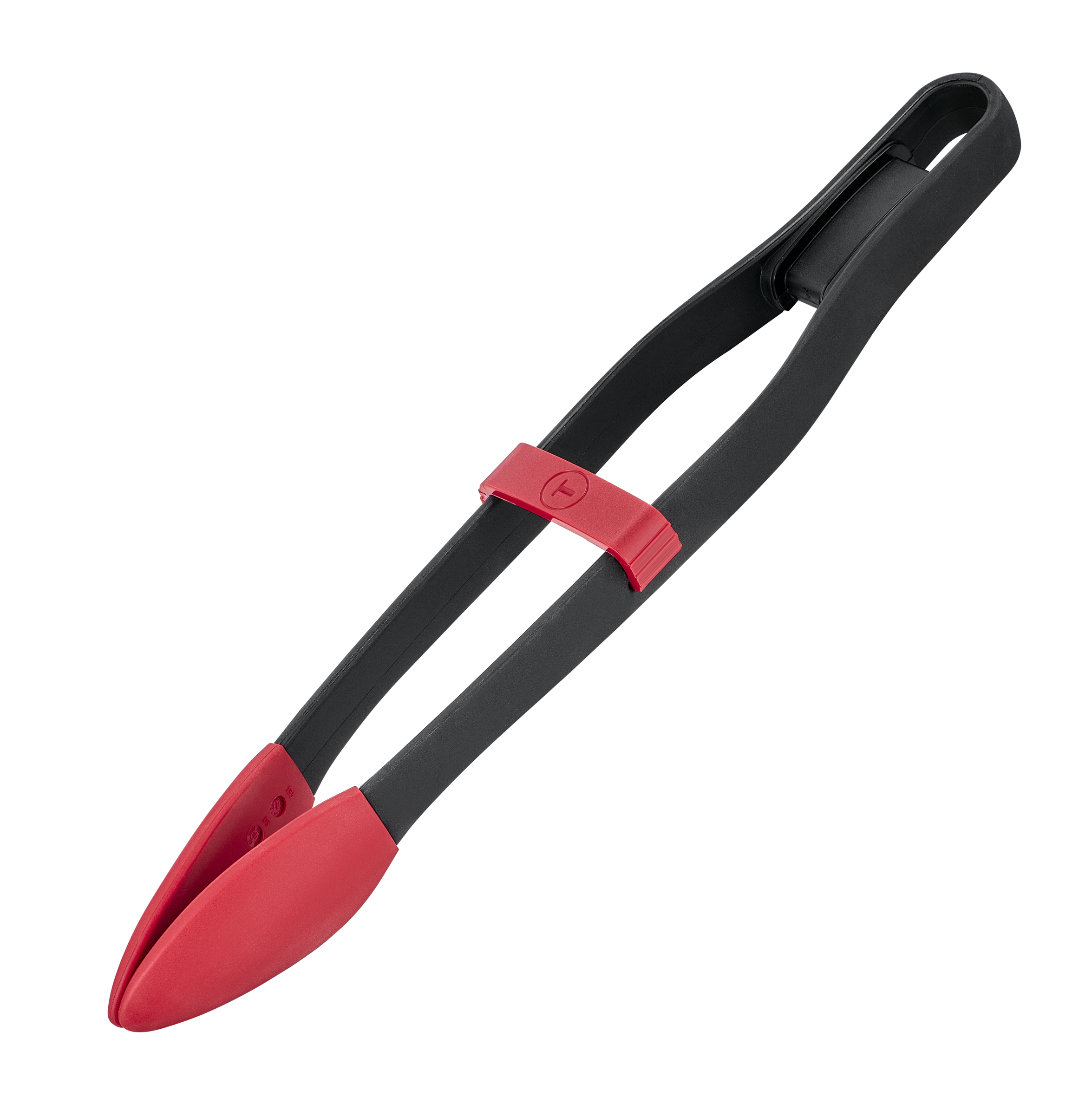 Ingenio+ Pinza larga de cocina, Puntas de silicona, Resistente al calor hasta 230 °C, Negro