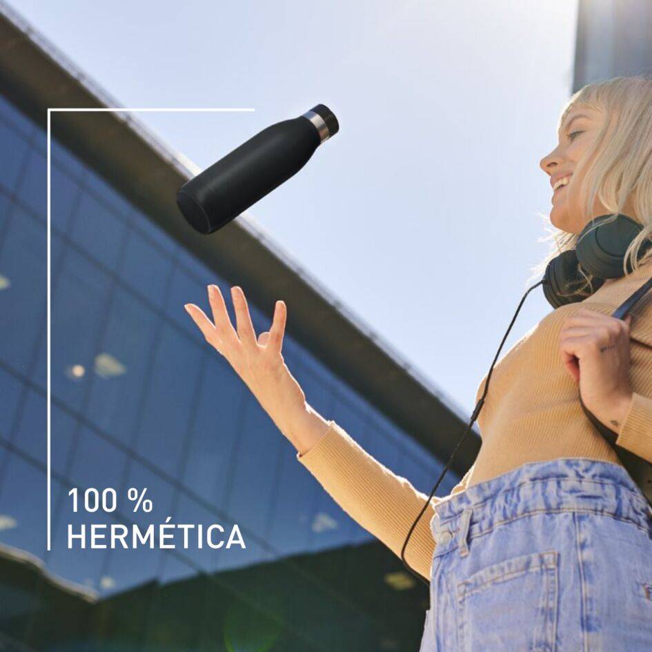 Bludrop Color, Botella de hidratación, 0,5L, Negra