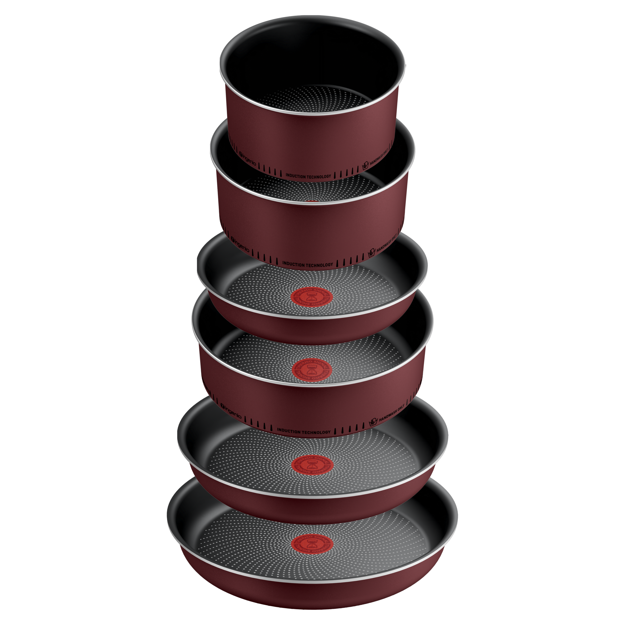 Ingenio Simply Cook, Set de cocina de 9 piezas, Mango Extraíble, Tecnología Light Tech