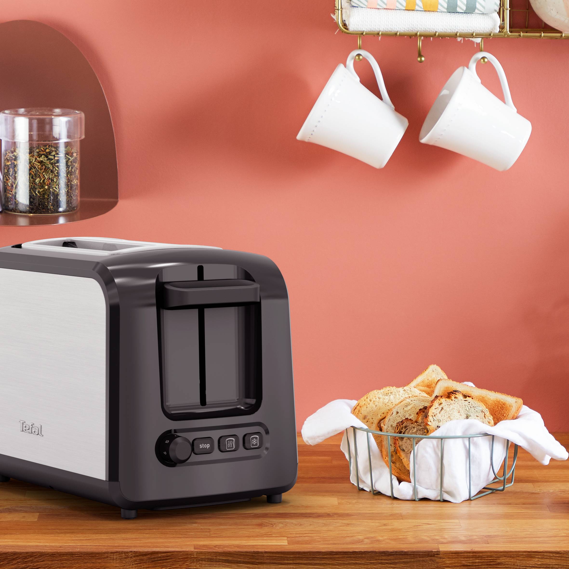 Express, Tostadora de ranura variable, Ajustes de recalentamiento y descongelación, Inox