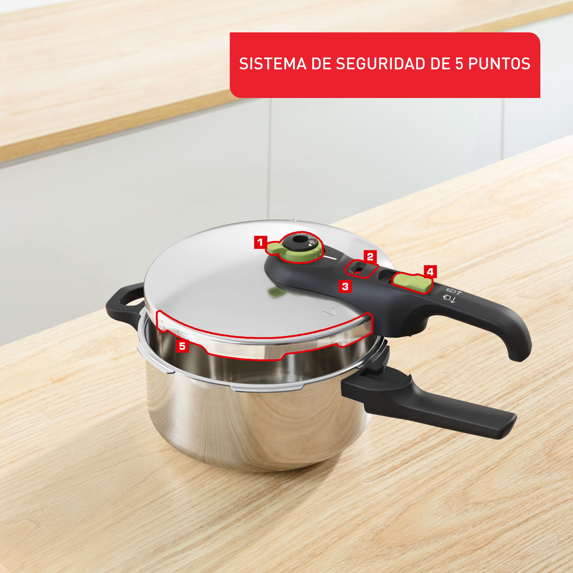 SECURE TRENDY OLLA A PRESIÓN 4L