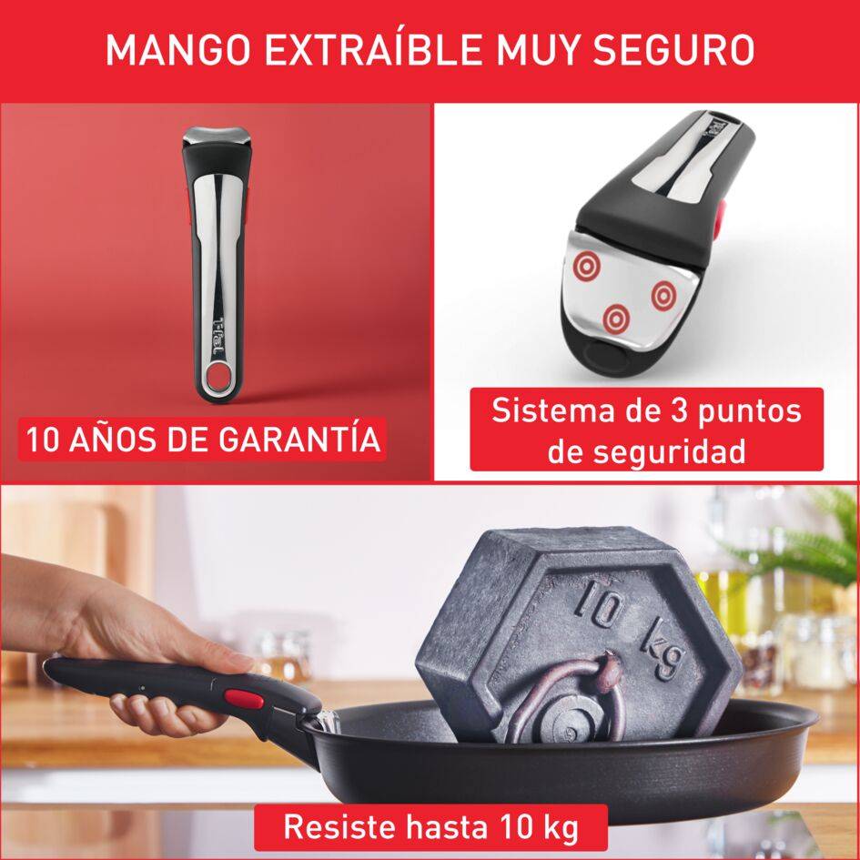 Ingenio Preference, Sartén, 22 cm, Acero Inoxidable, Antiadherente, Inducción