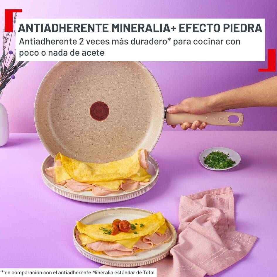 Delight, Sartén de 28 cm, Revestimiento antiadherente, Thermo-Signal, Cuerpo de aluminio 100% Reciclado