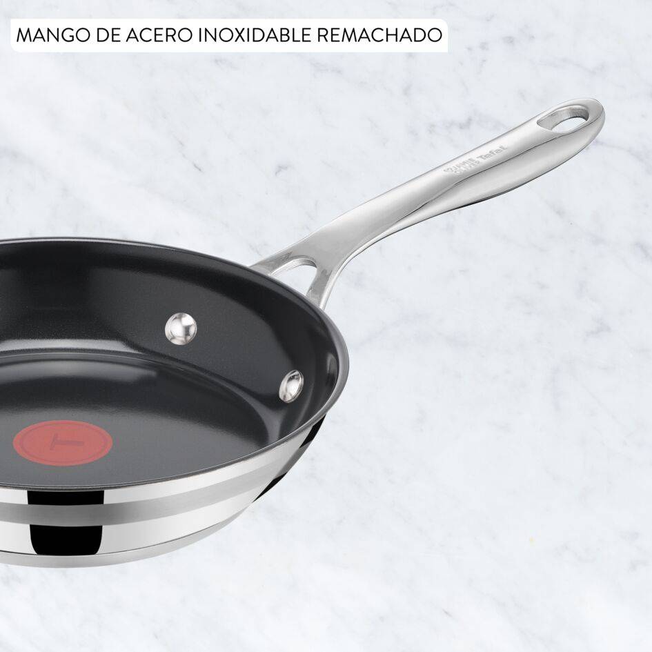 Jamie Oliver by Tefal Smart Cook, Sartén 24 cm, Cerámica, Acero Inoxidable, Antiadherente