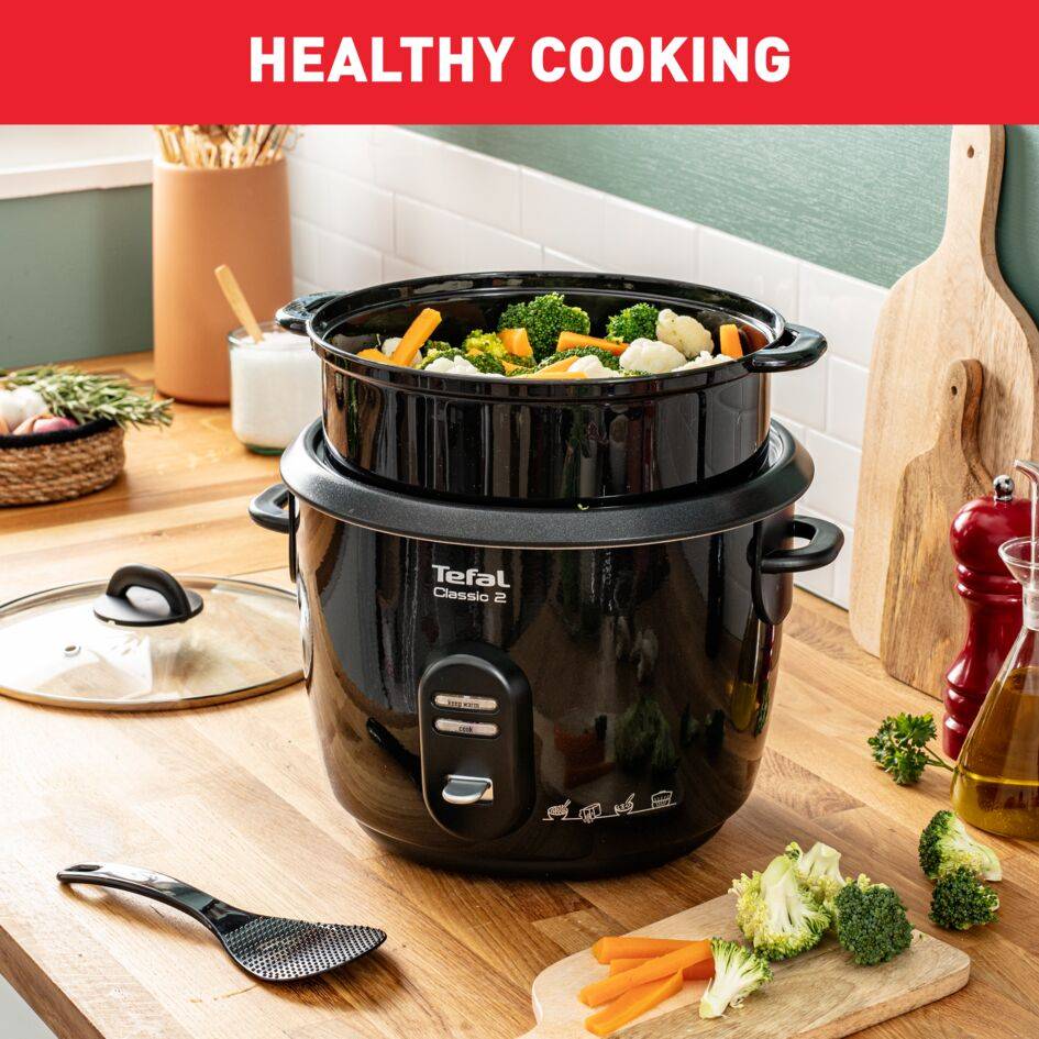 New classic, Arrocera eléctrica, 5L, 4 accesorios, Negra