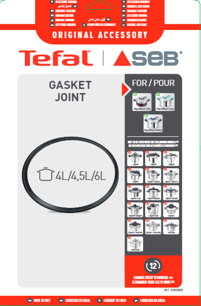 Junta de olla a presión 4L-4,5L-6L X1010008