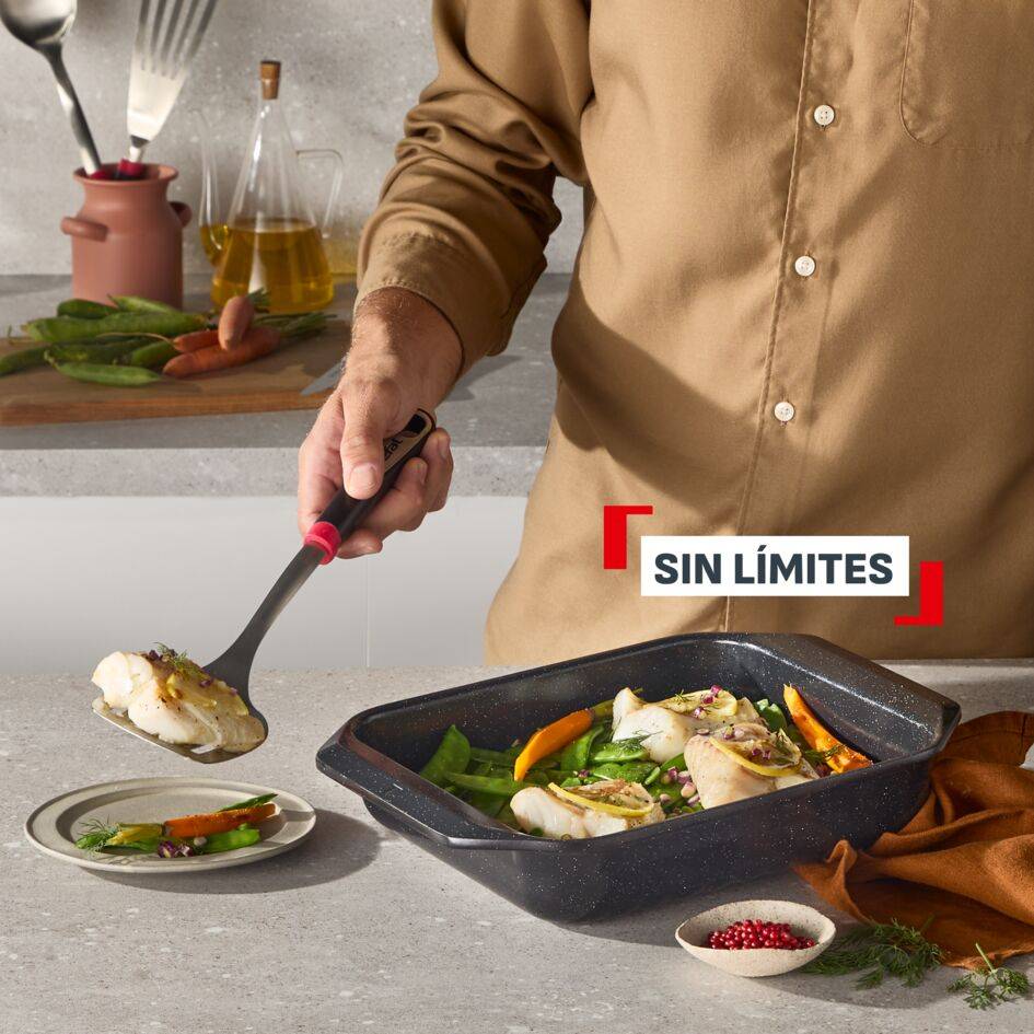 Fuente Excellence 32x22cm,  Apta para horno, Aluminio fundido, Antiadherente resistente