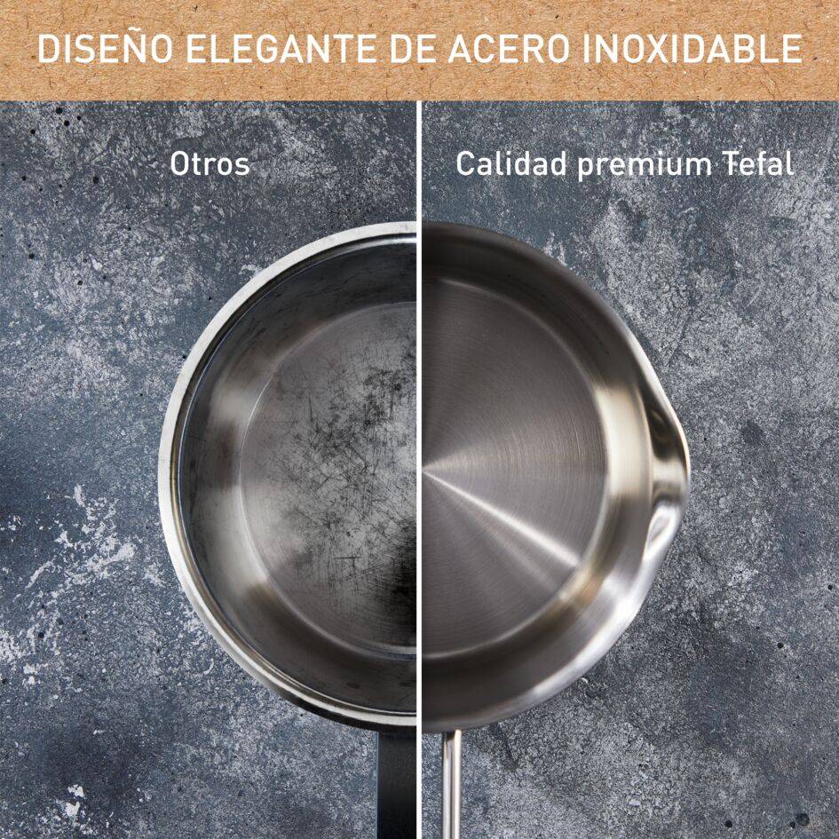 Nordica, Cazo 16 cm, Tapa colador, Acero inoxidable premium, Sostenible, Inducción