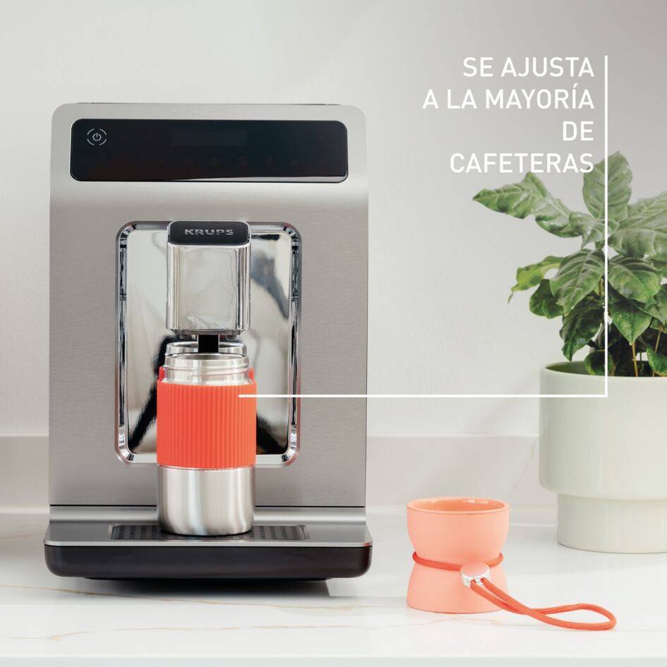 BeYou, Taza de viaje, Bebida aromática, 100 % hermética, Apta lavavajillas, 0,36 L, Naranja