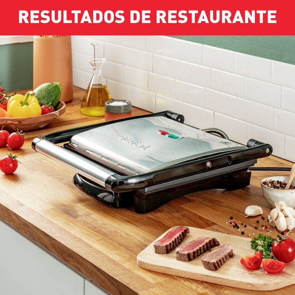 Inicio Grill, Parrilla multifunción, 2000 W, Placas antiadherentes Compartimento Vertical, Inox