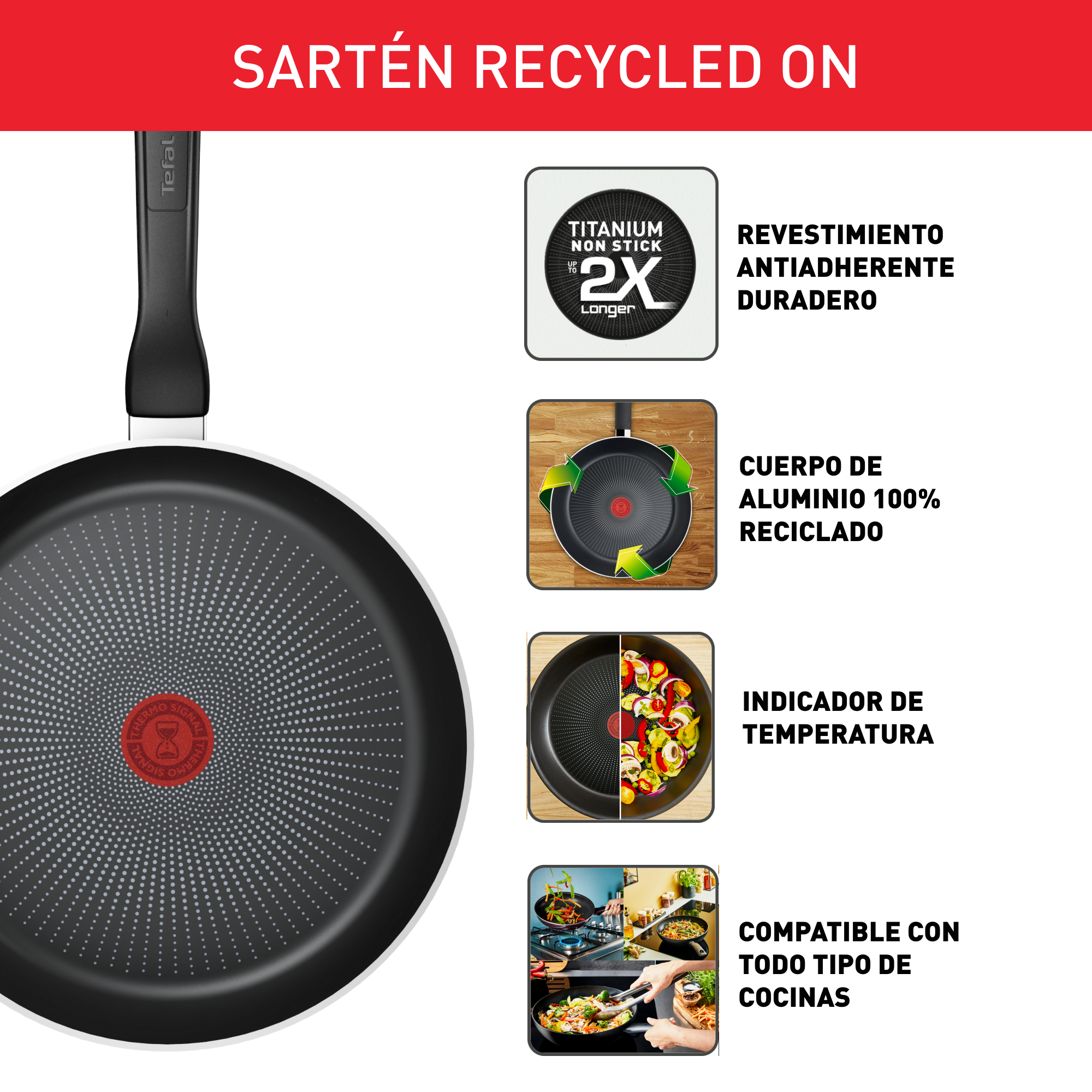 Sartén Tefal Recycled On características