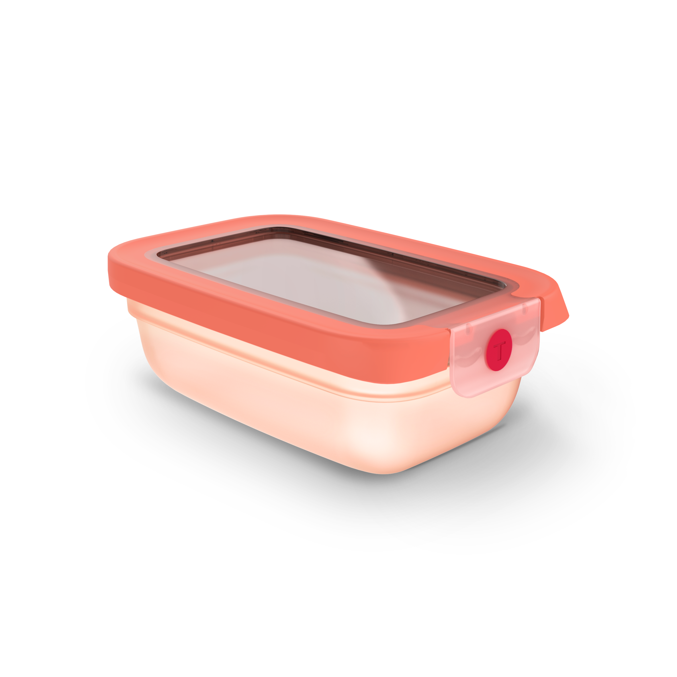 TEFAL oneClick, Set de 3 piezas apilables, Herméticos, Sistema One-Click, Naranja, (0,50 L / 17,6 FLOZ, 1,20 L / 42,2 FLOZ, 2,30 L / 81,0 FLOZ)