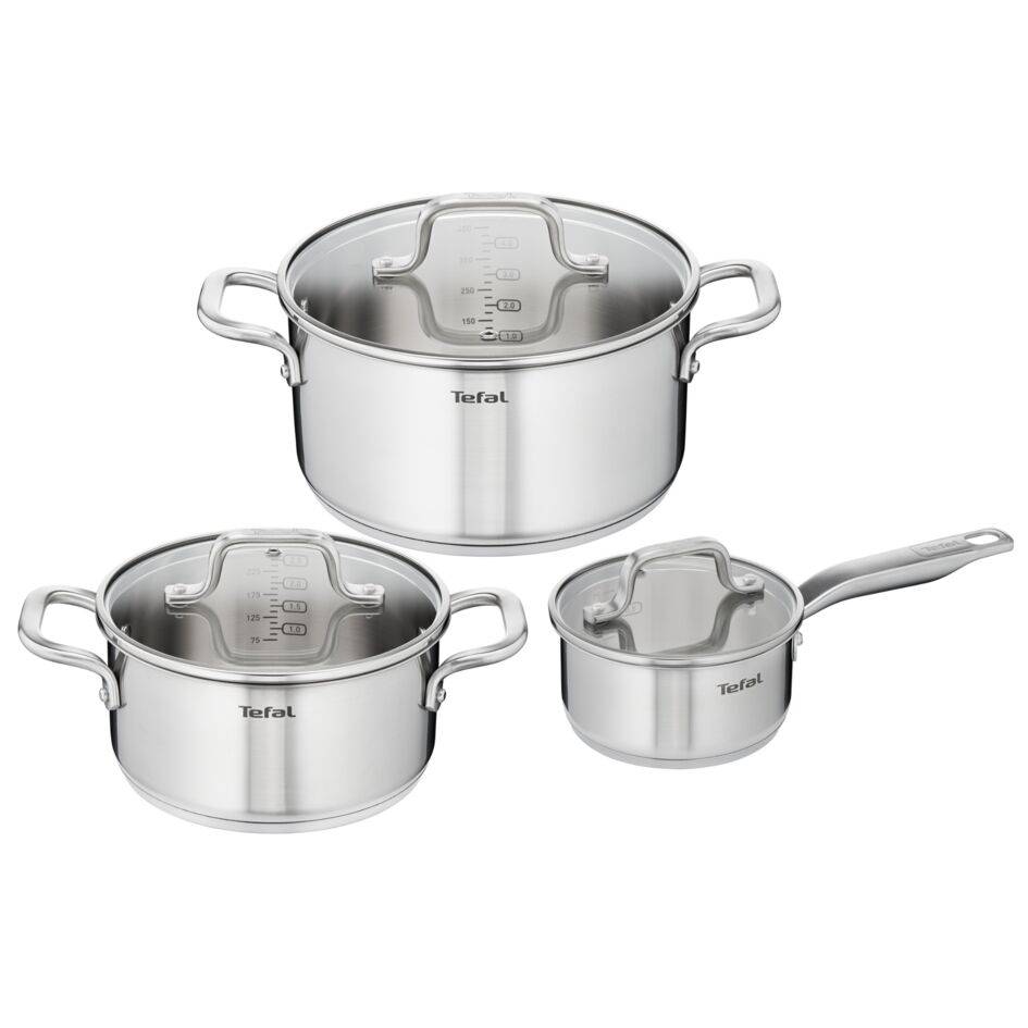 Set de 6 piezas Virtuoso: Cacerola de 14 cm, Ollas de 20/24 cm con tapas