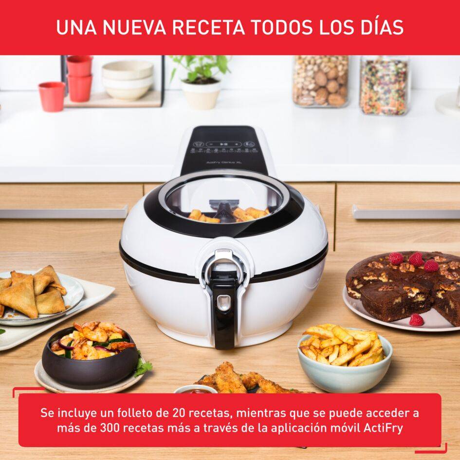 ActiFry Genius XL 2 en 1, Freidora de Aire, 1,7 KG, 9 Programas, Blanco