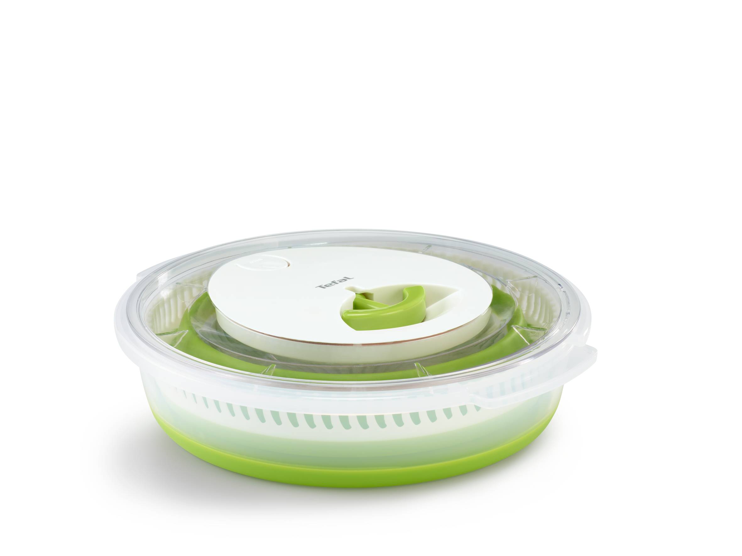 Collapsible, centrifugadora de ensalada, 4 L, Diseño plegable, Plástico, Verde