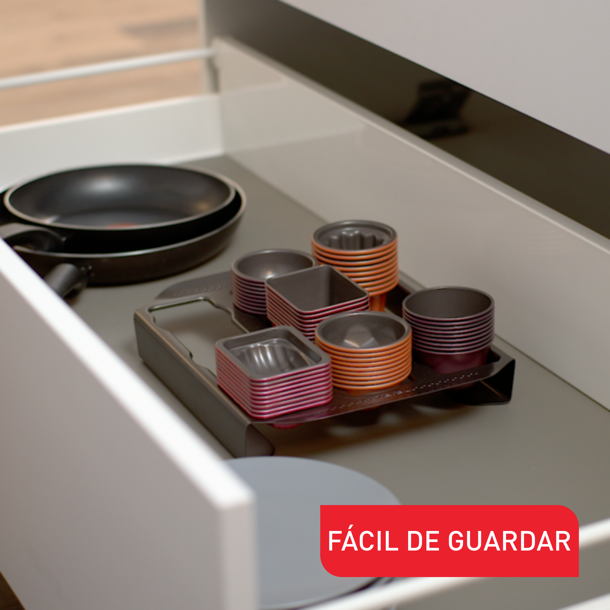 Creabake, Set de 3 Moldes de Madalenas, 8,3 x 6,5 cm