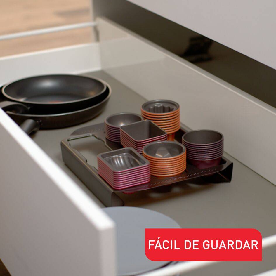 Creabake, Set de 3 Moldes de Madalenas, 8,3 x 6,5 cm