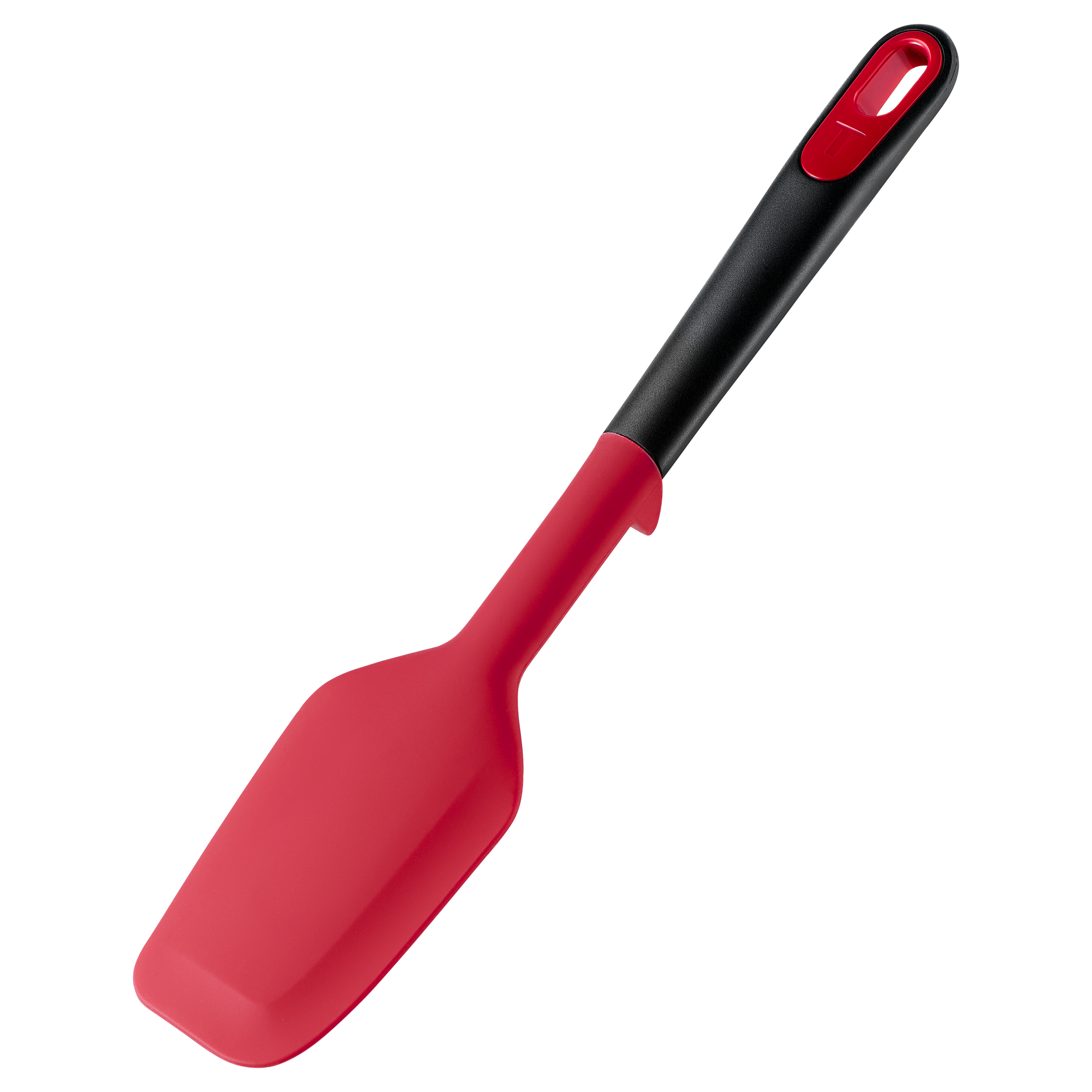 Ingenio+, Espátula de hoja suave, Robusta, Resistente al calor hasta 250°C, Apta para lavavajillas, Rojo