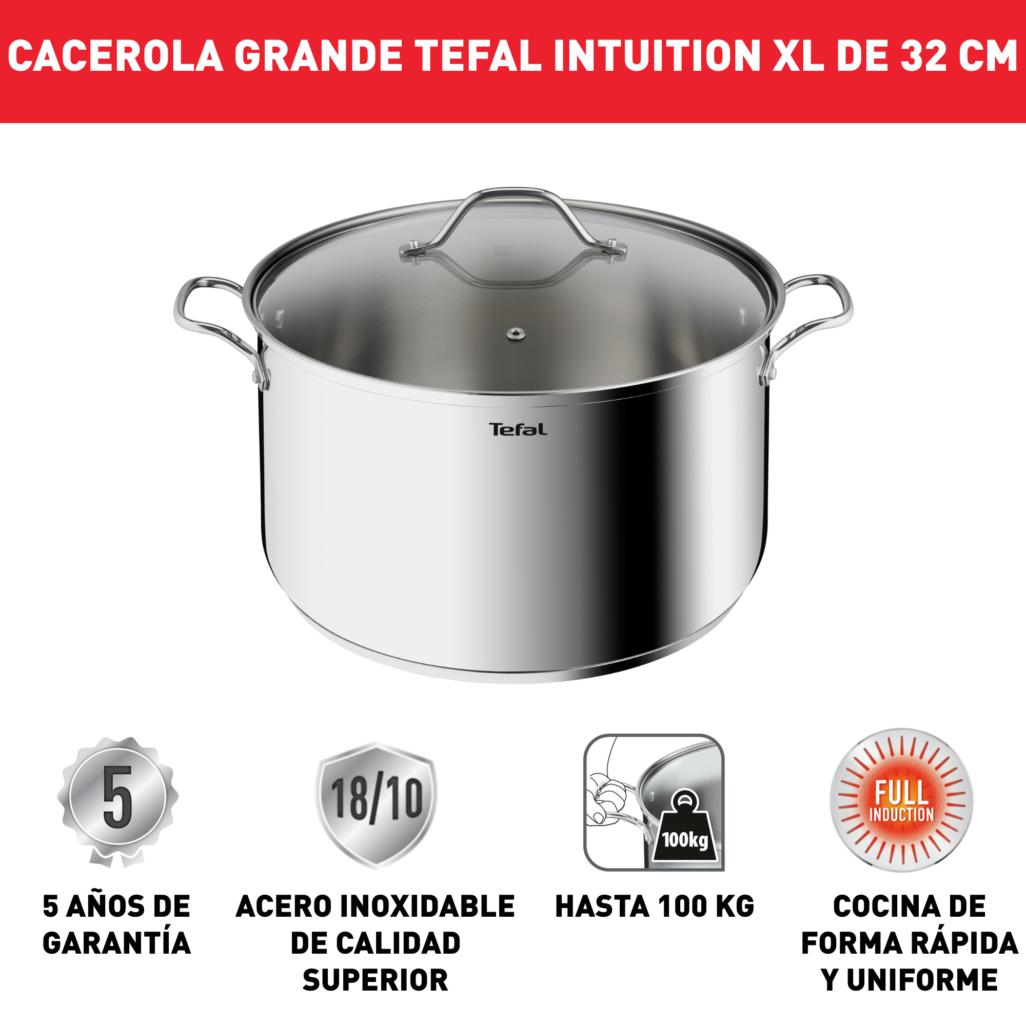 Intuition, Olla XL de 32 cm, 12 L