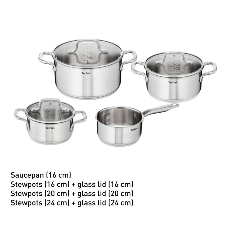 Virtuoso set 7 piezas cacerolas 16 cm ollas 16/20/24 cm