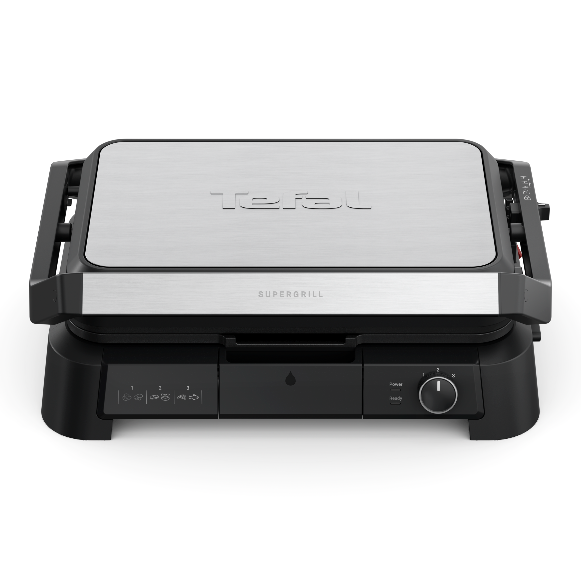 SuperGrill 3 en 1 XL, Grill, Barbacoa y Horno, 2200 W, Termostato Regulable, Superficie Amplia, Inox