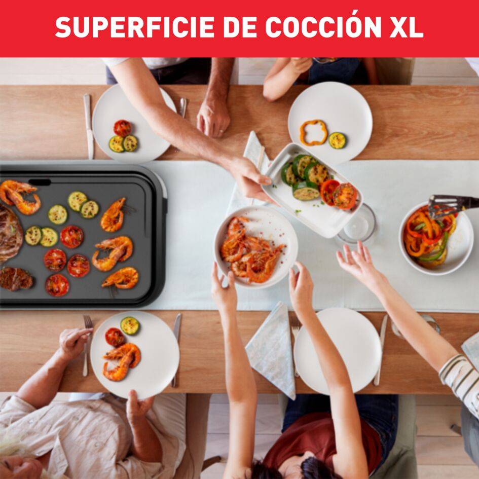 Giant Plancha, Parrilla Eléctrica, 2300W, 5 Ajustes de Temperatura, Superficie XL para 12 Personas, Revestimiento Antiadherente