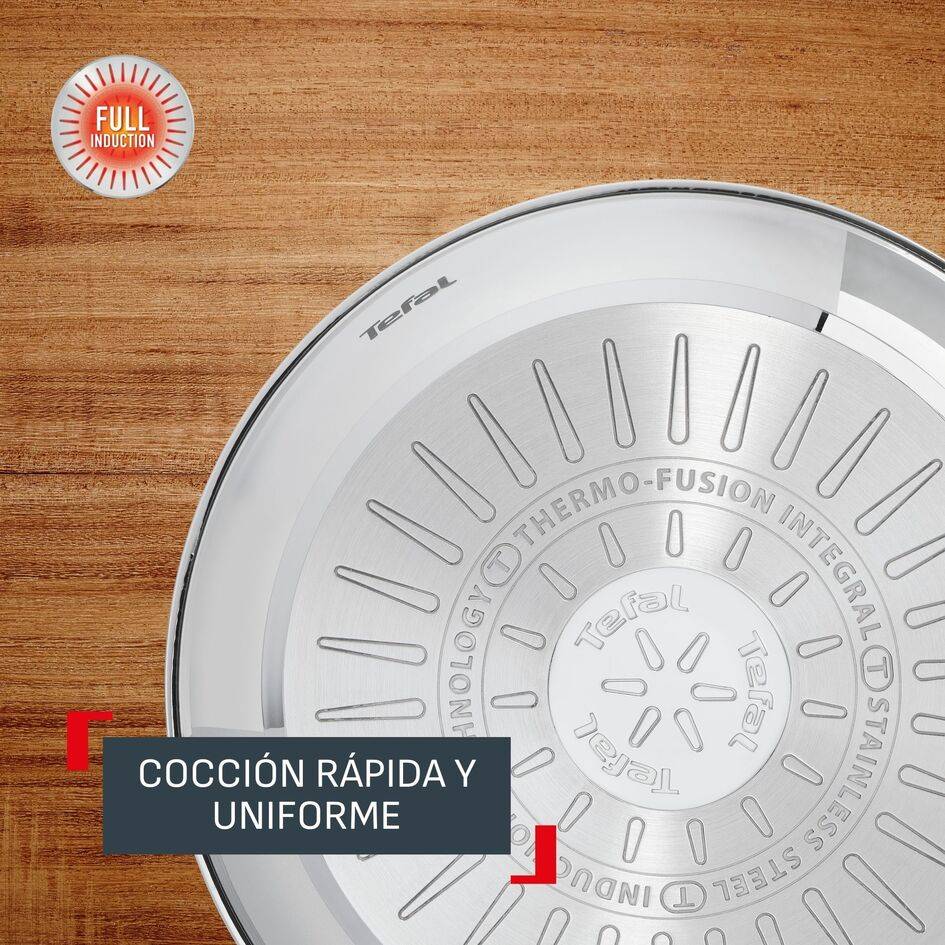 Duetto On, Set de 3 piezas, Sartenes 20/24/28 cm, Acero Inoxidable, Mango Fijo